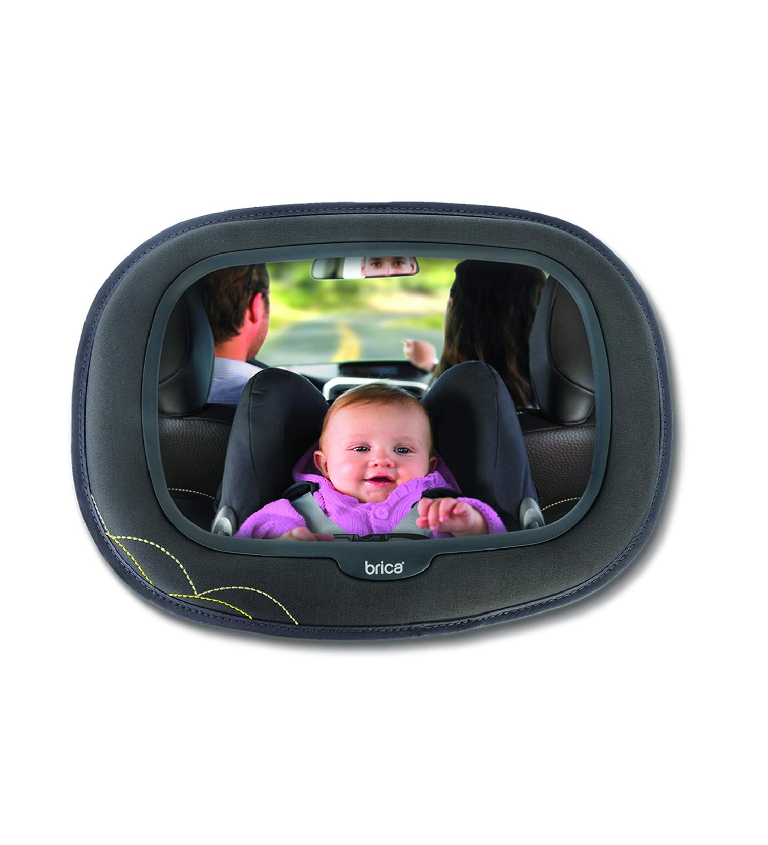 Munchkin Baby In-Sight Car Mirror - Extra Large Wide-Angle Reflection for Superior View of Baby, Black - Buy Online on GoSupps.com