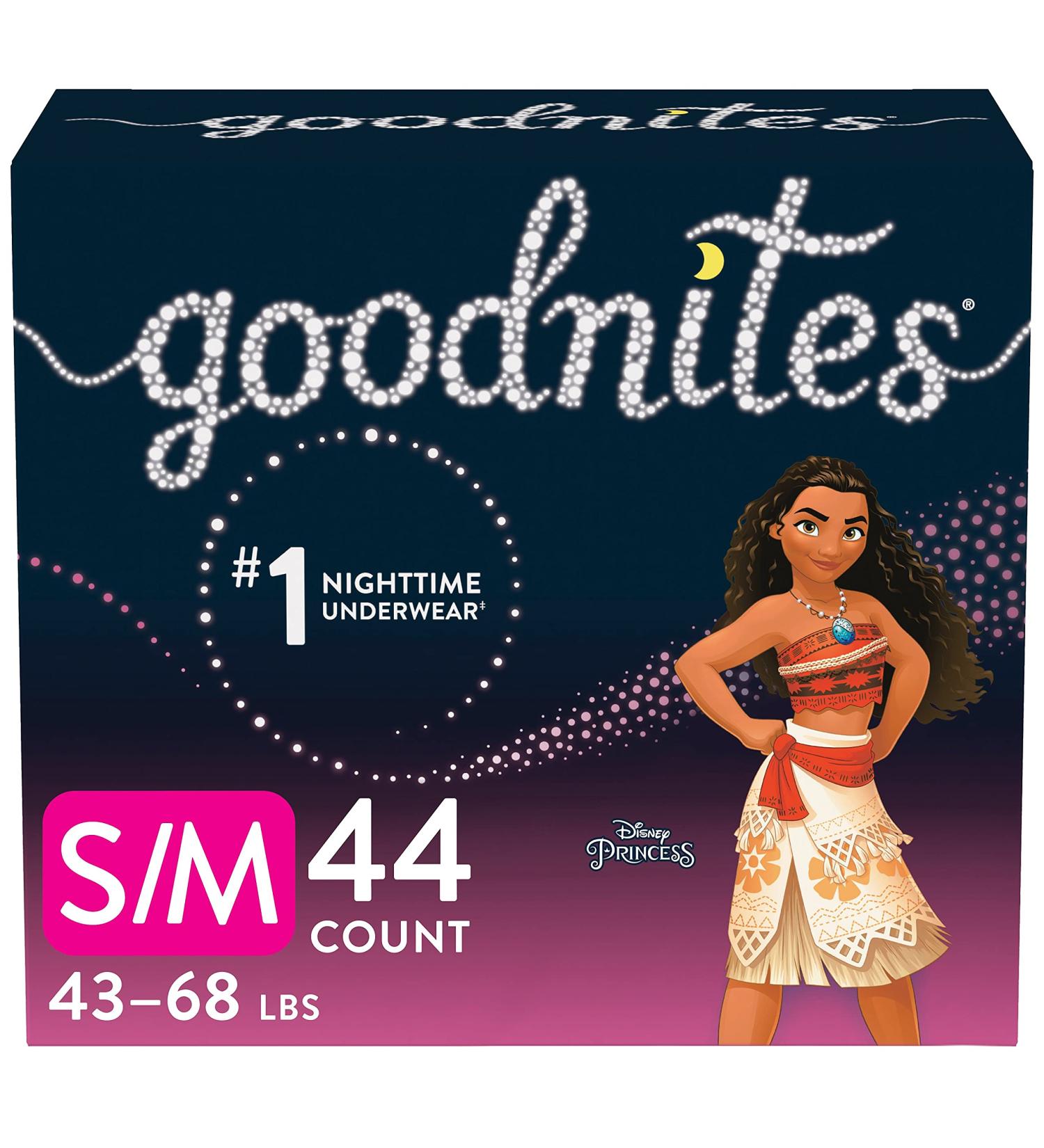 Goodnites Nighttime Bedwetting Underwear Girls' S/M 44 Ct (43-68 lb.) - Small/Medium - Buy Online on GoSupps.com