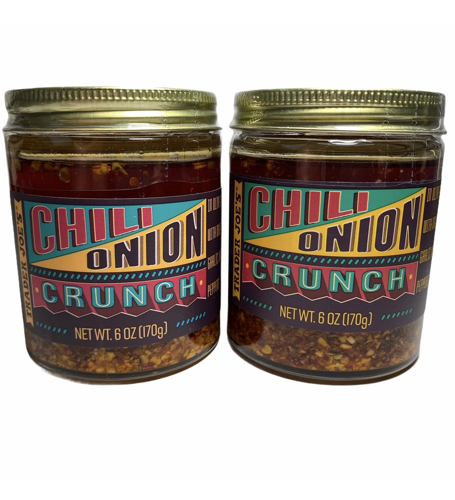 Trader Joe's Chili Onion Crunch 6 oz - Pack of 2 | Delicious Condiment for Spicing up Your Meals - Buy Online on GoSupps.com