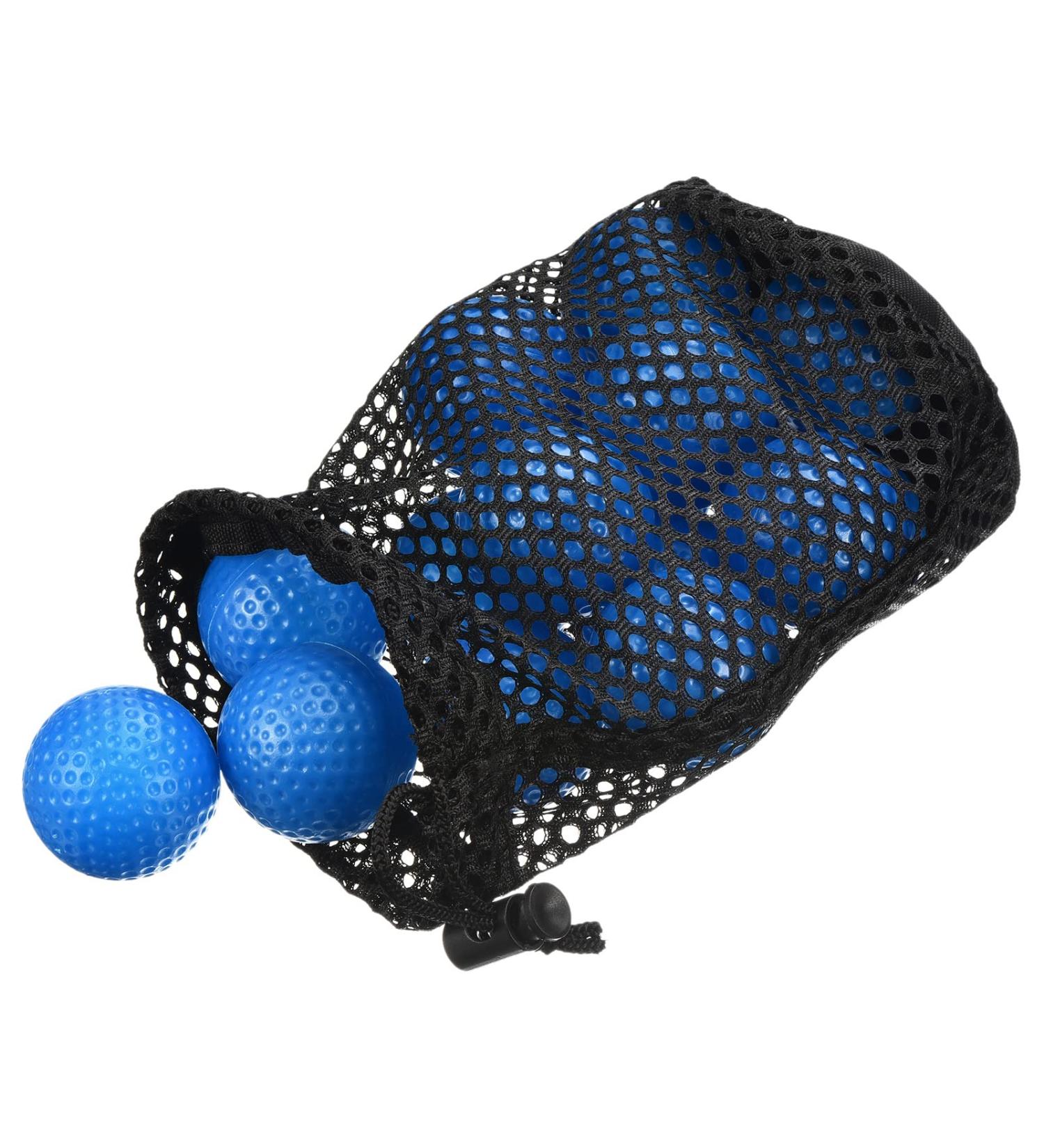 Patikil Hollow Golf Practice Balls Set with Mesh Bag - Blue | Indoor Training for Golf & Tennis - Buy Online on GoSupps.com