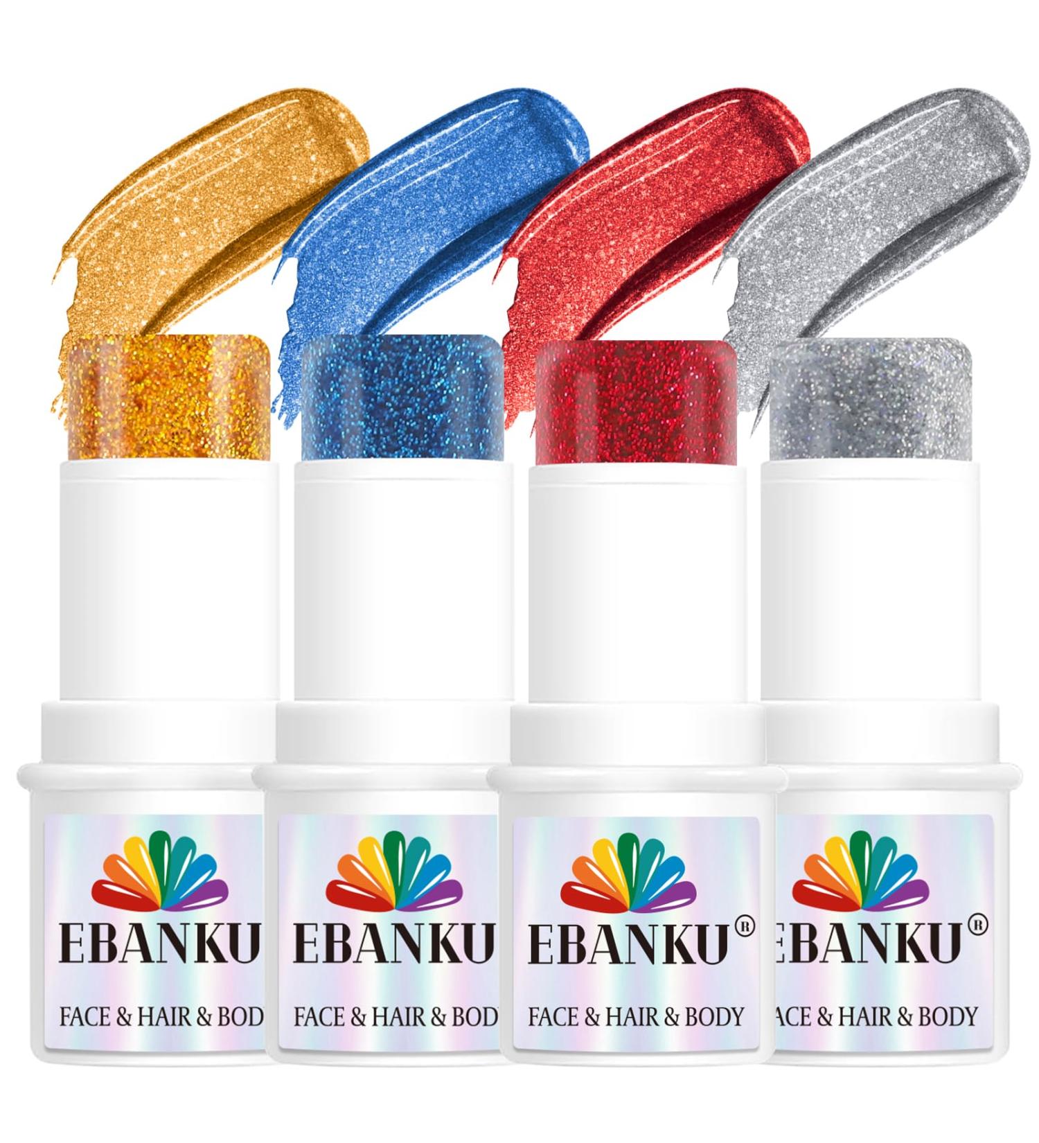  EBANKU EBANKU Glitter for Body and Face - Glitter Gel for Face Body Hair Eyes Lips Glitter Face Paint - Mermaid Accent - Buy Online on GoSupps.com