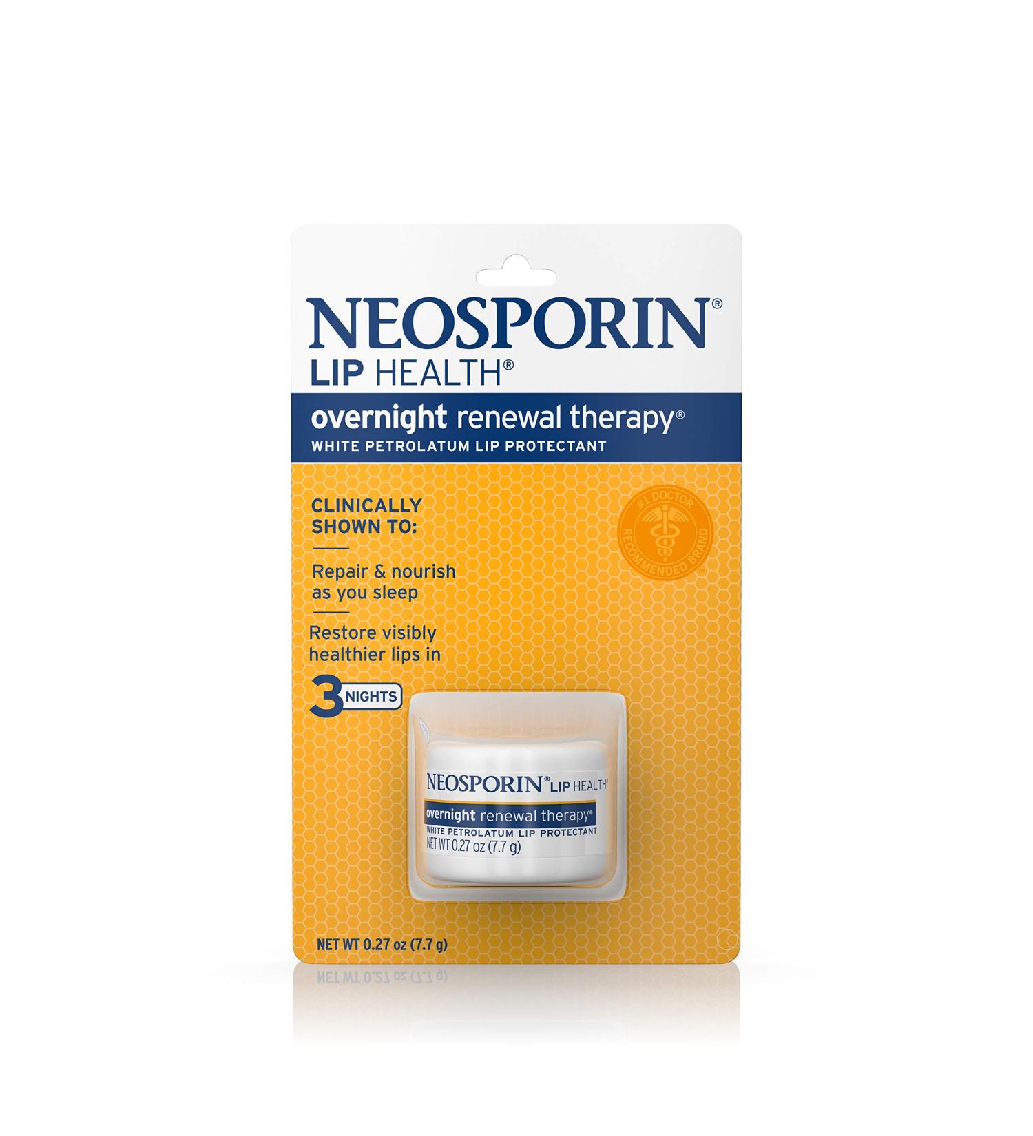 Neosporin Overnight Lip Health Renewal Therapy 0.27 oz - Moisturize & Heal Lips | Buy Internationally - Buy Online on GoSupps.com