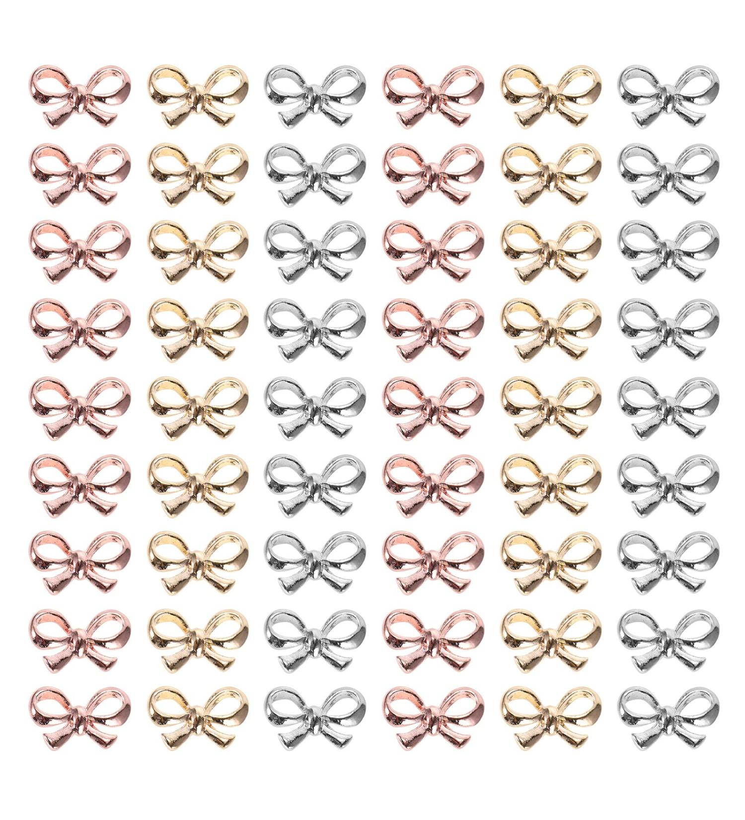 Uonlytech 1 Nail Art Accessories 3d Bow Tie Alloy Gem As Shown - Buy Online on GoSupps.com