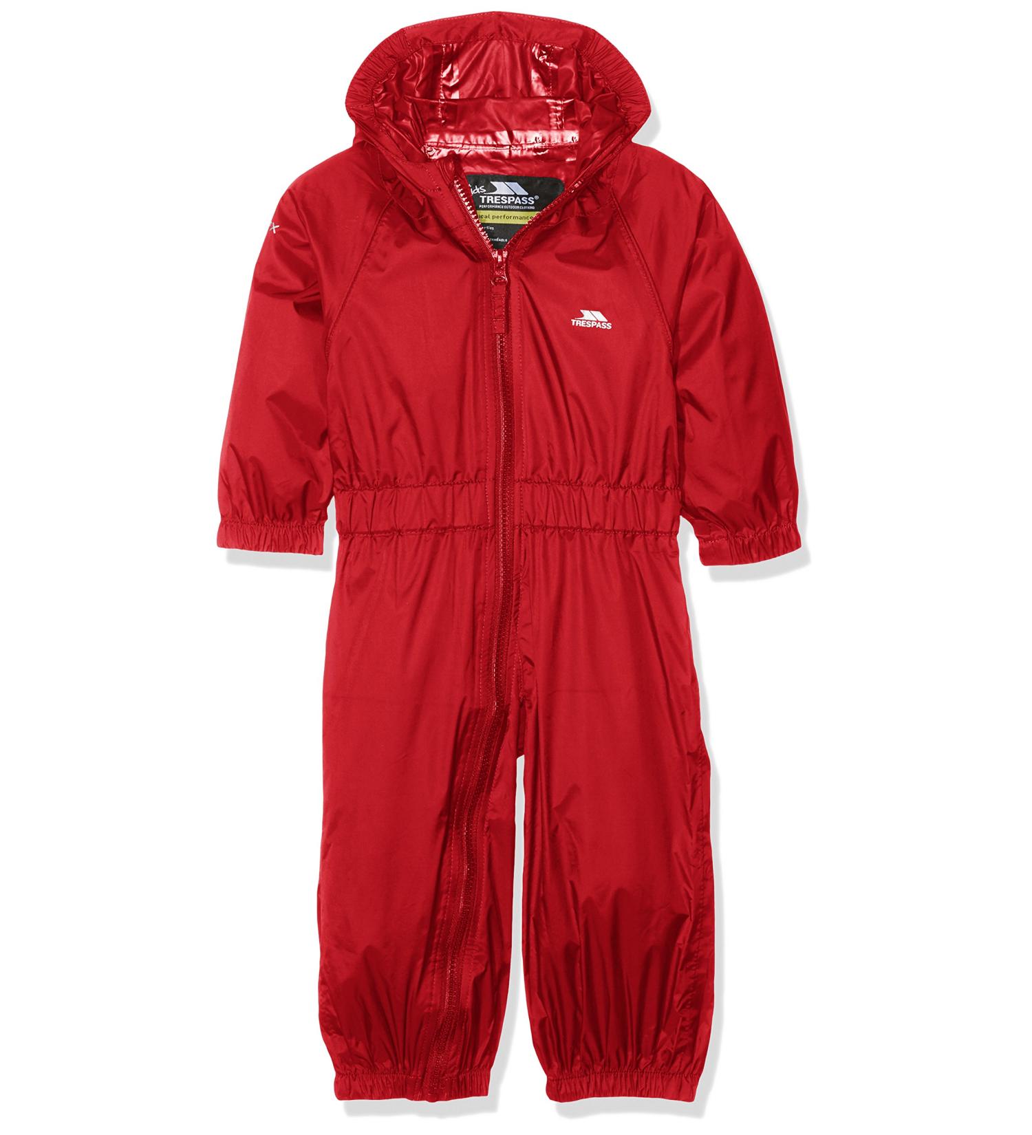 Trespass Children's Unisex Button Rain Suit - Red (6-12 Months) - Buy Online on GoSupps.com