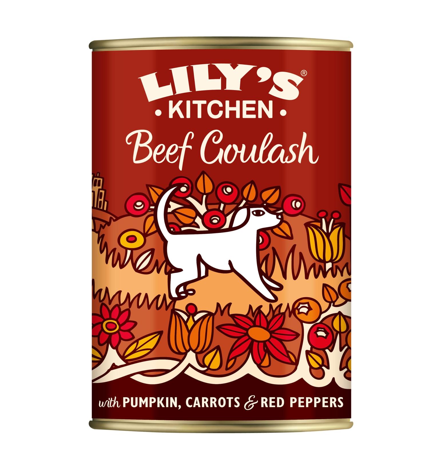 Lily's Kitchen Natural Wet Dog Food - Beef Goulash - Grain-Free Recipe (6 x 400g) for Adult Dogs | Premium Quality - Buy Online on GoSupps.com