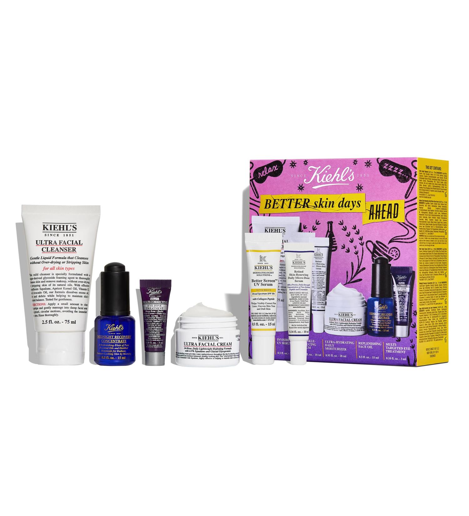 Kiehl's Better Skin Days Ahead Gift Set - 6-Piece Set with SPF 50+ Retinol Serum & More | International Shipping Available - Buy Online on GoSupps.com