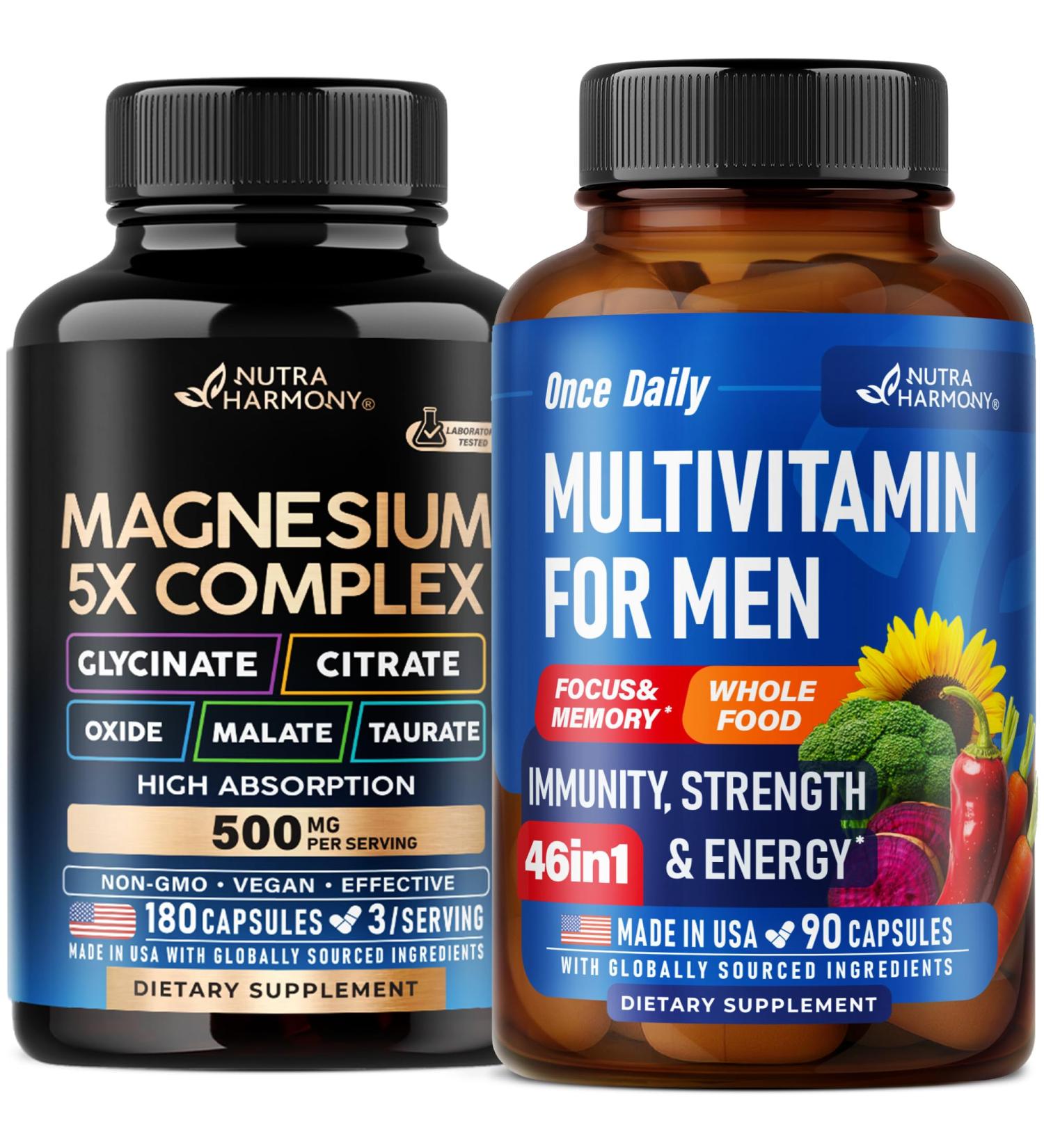 NUTRAHARMONY Magnesium Complex & Multivitamins for Men Capsules