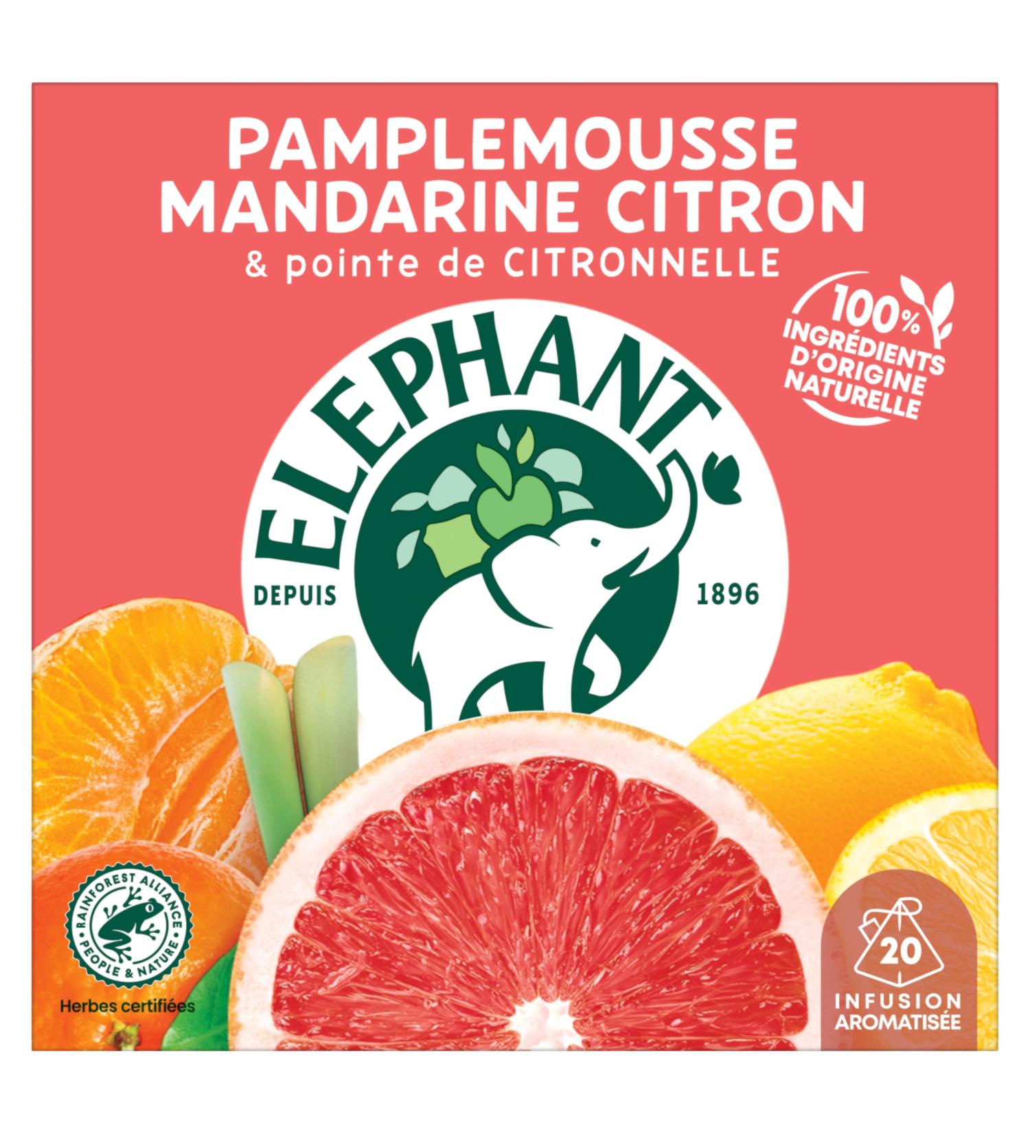 Elephant Flavored Infusion Grapefruit Mandarin & Lemon Taste Rainforest Alliance Certified 100% Natural Origin Ingredient - Buy Online on GoSupps.com