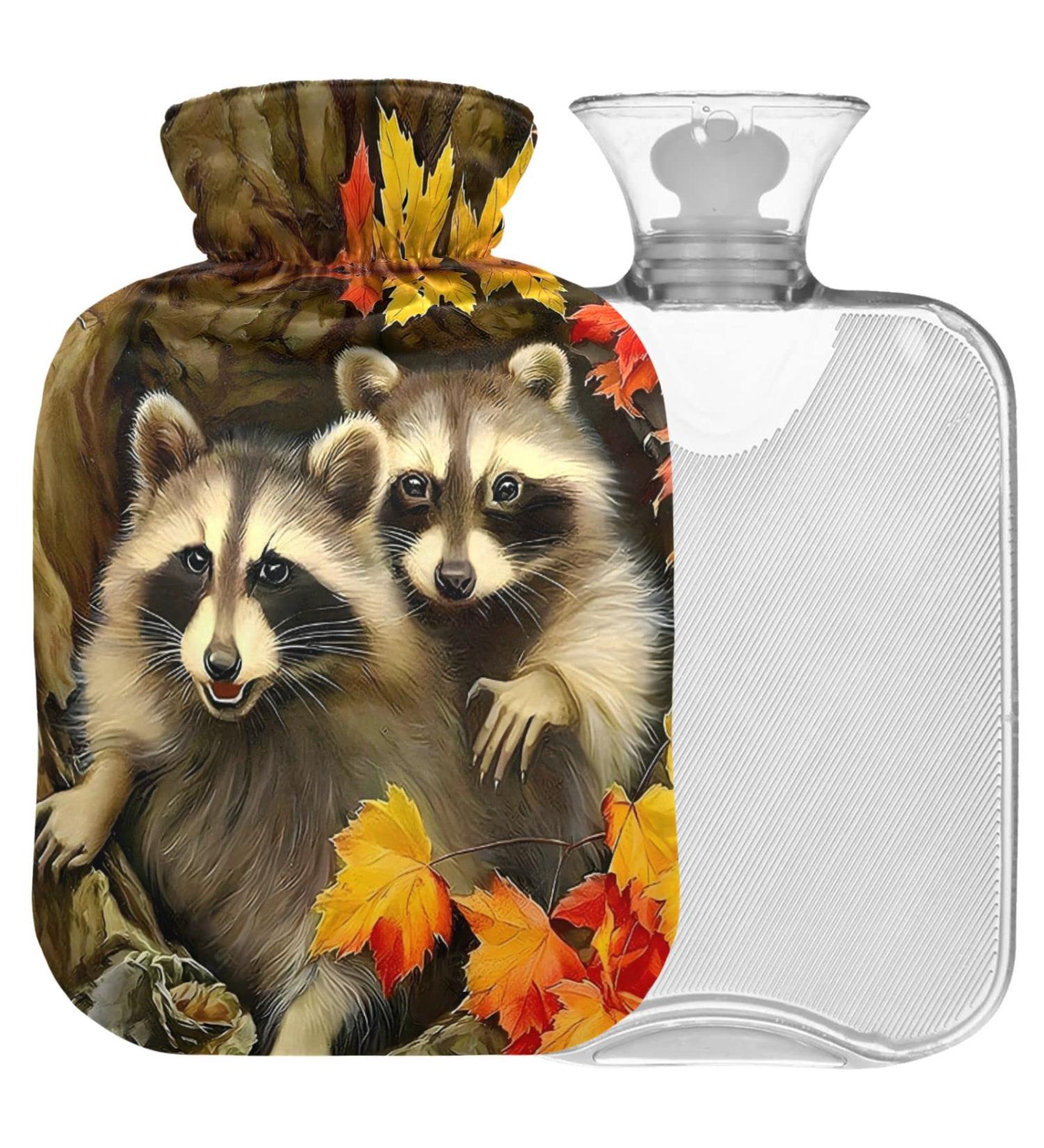 Buy Naanle Ahorn Raccoon Heat Bottle - 1L Transparent Hot Water Bottle for Pain Relief & Therapy | Hand & Foot Warmer - International Shipping - Buy Online on GoSupps.com
