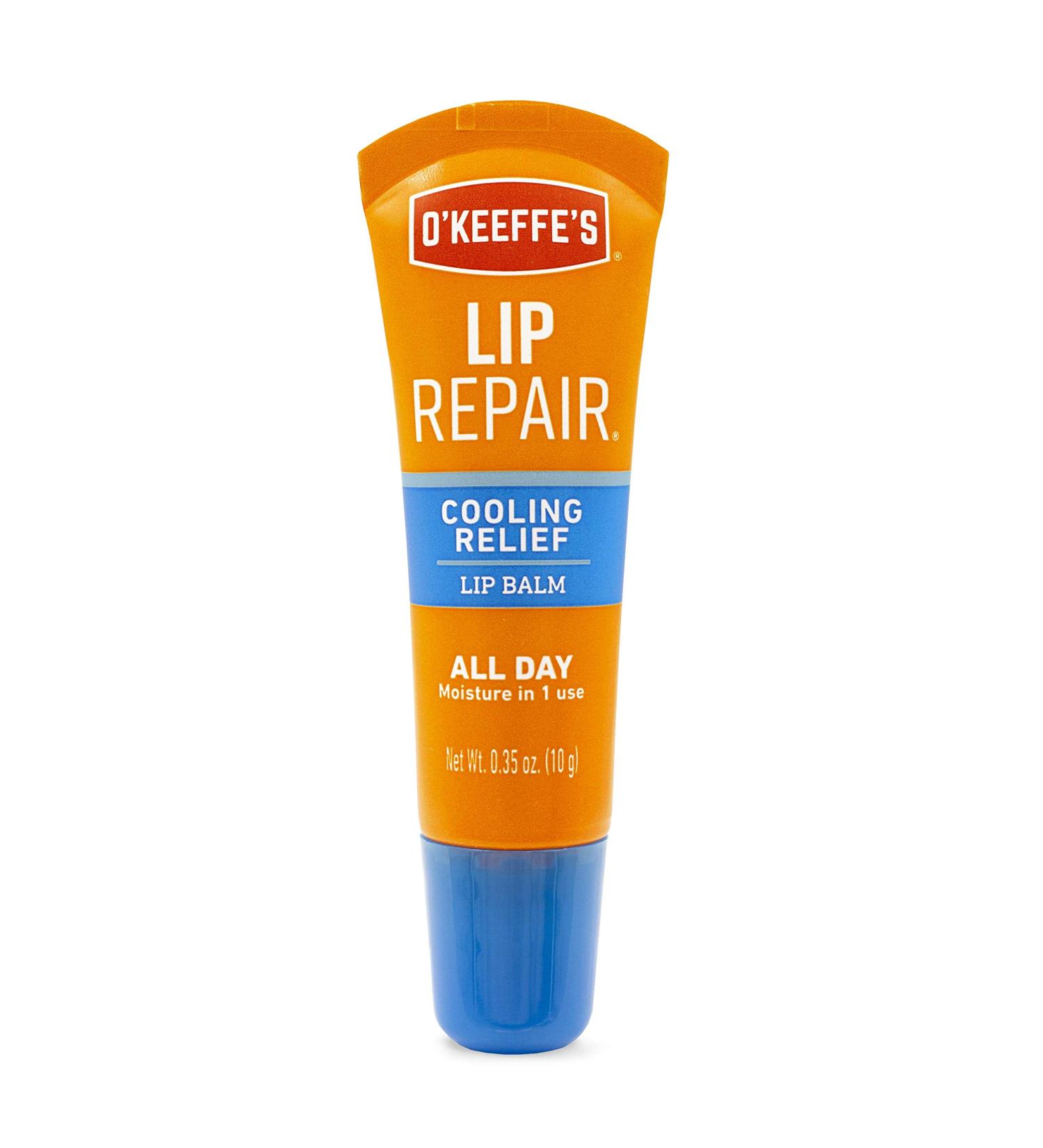 O'Keeffe's Cooling Relief Lip Repair Balm for Dry, Cracked Lips - 0.35 oz Tube - Buy Online on GoSupps.com