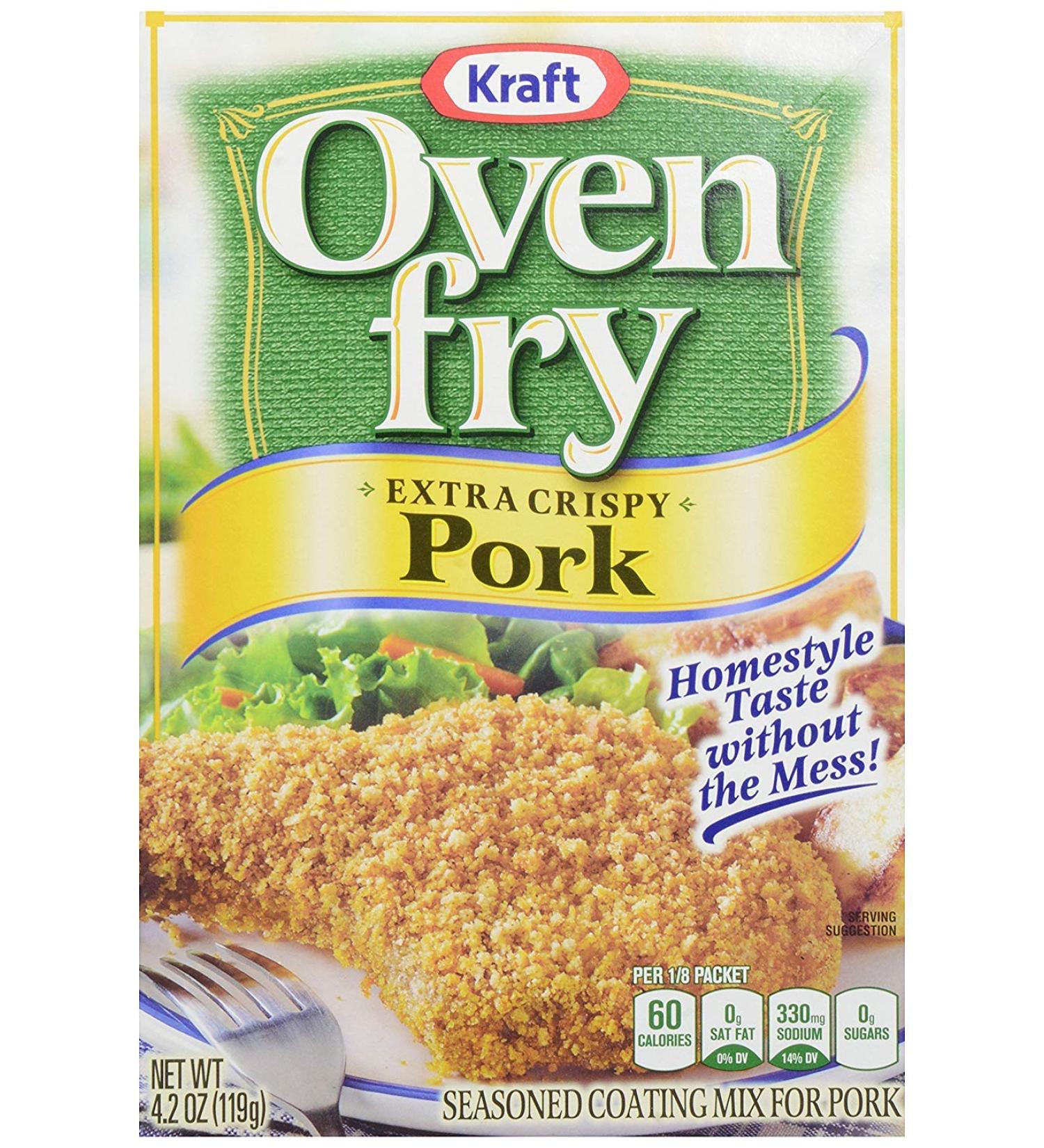 Guong Kraft Oven Fry Seasoned Coating Mix for Pork Extra Crispy 42 oz Pack of 4