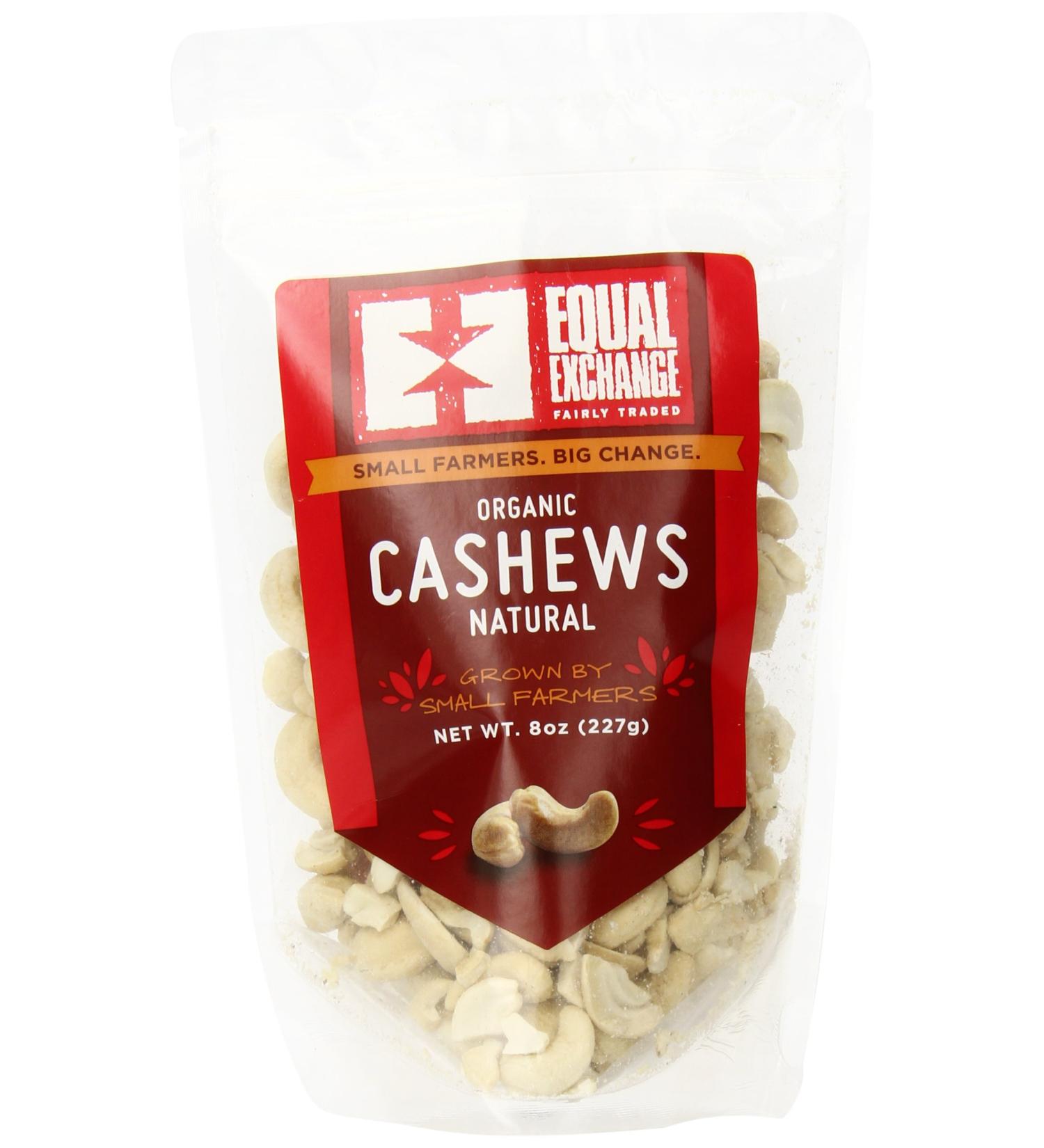 Buy Equal Exchange Organic Natural Cashews 8 oz - Healthy Snack Options - Buy Online on GoSupps.com