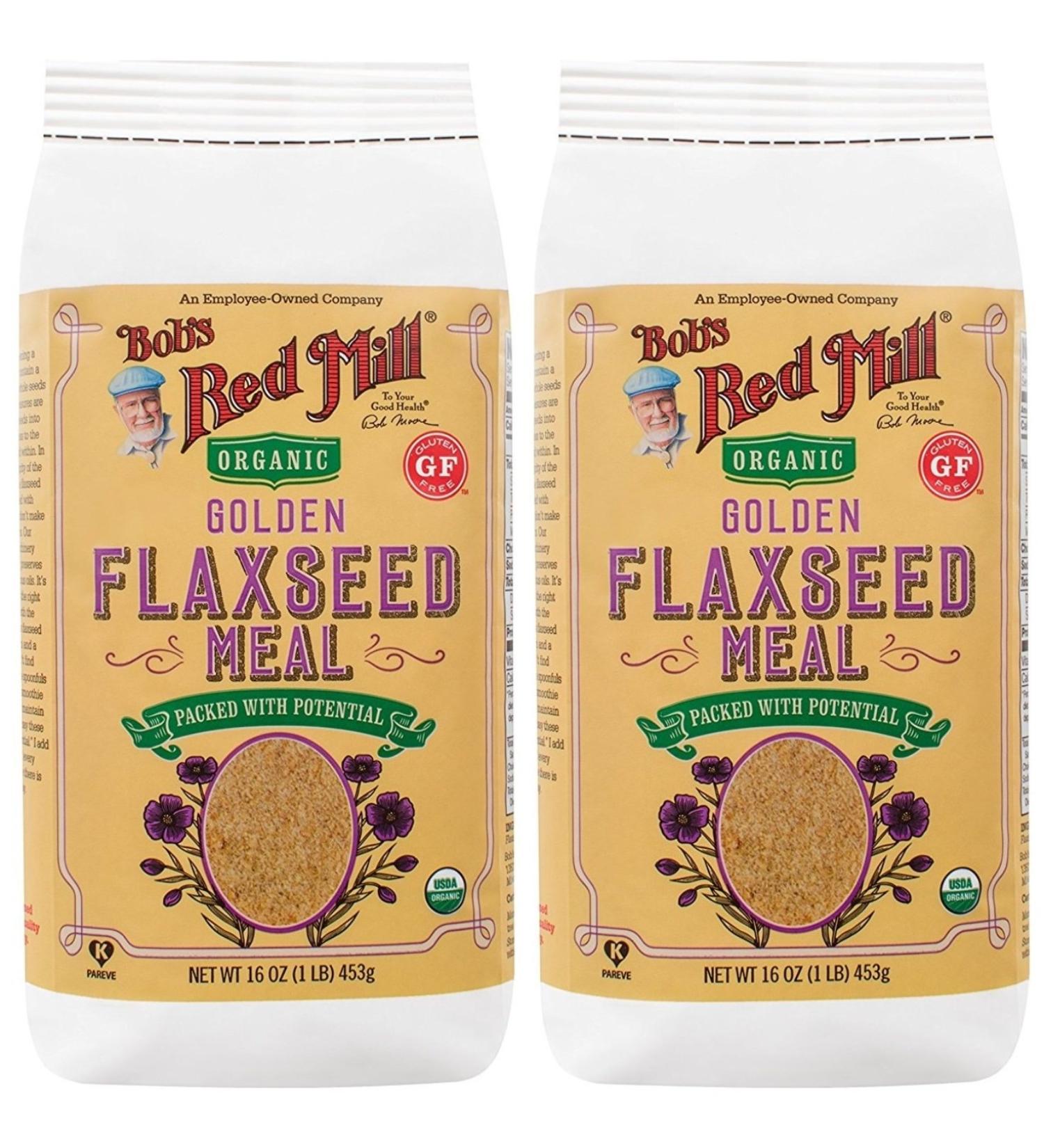 Bob's Red Mill Organic Golden Flaxseed Meal 16 oz - Pack of 2 (2 lbs total) - Buy Online on GoSupps.com