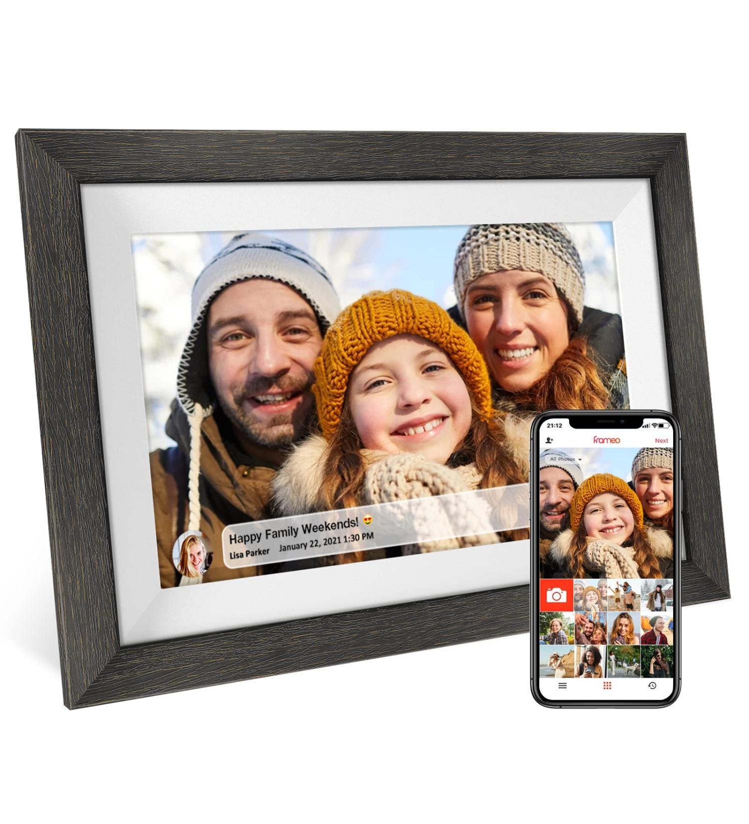 Frameo 10.1 Smart Digital Picture Frame 32GB Memory | WiFi | HD IPS Screen | Auto-Rotate | Easy Setup | iOS & Android App by MQQC - Buy Online on GoSupps.com