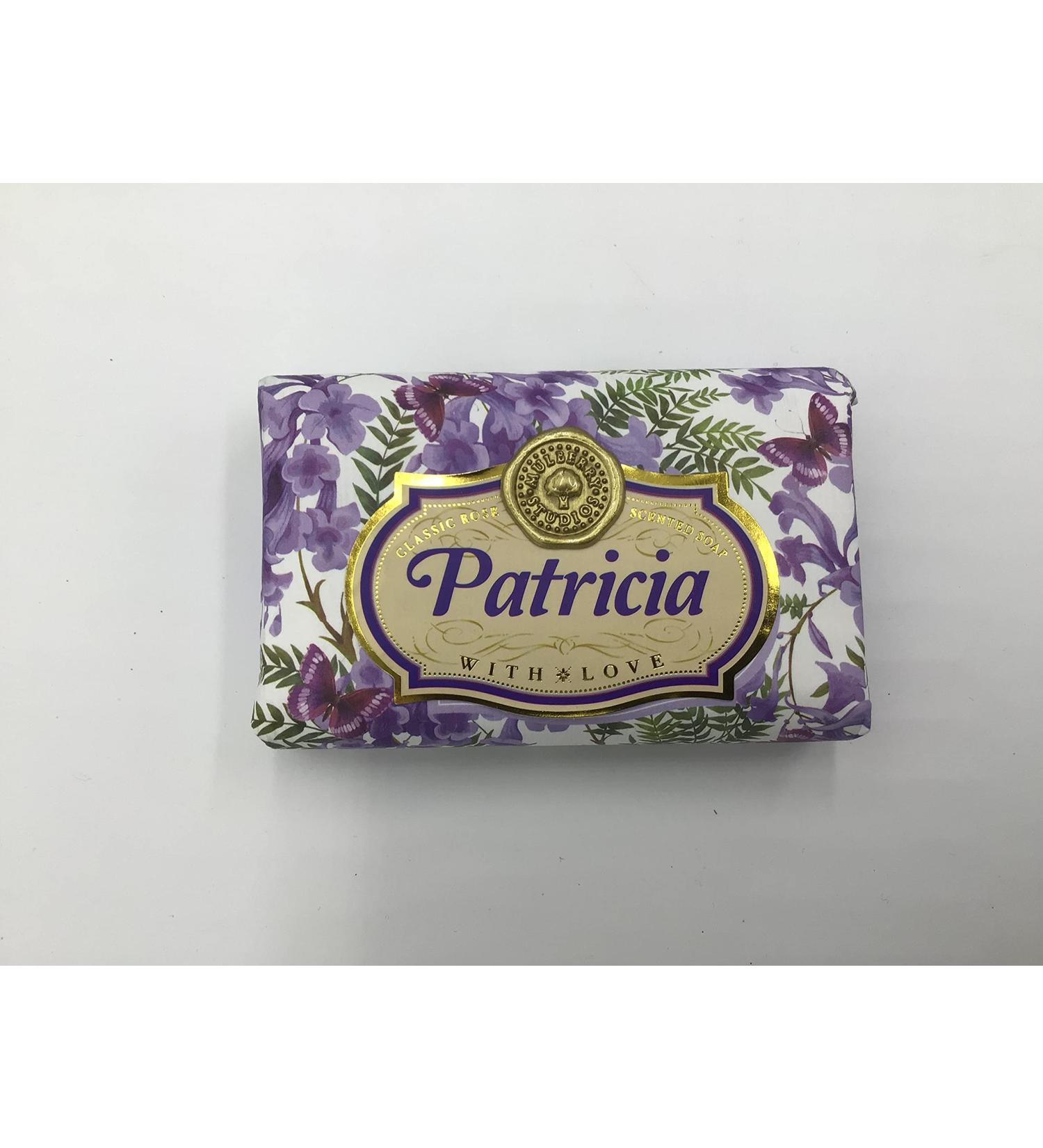 Patricia - Gift Soap Bar For Her Birthday Rose Scent Mum Grandmother Cleanser Lather Present Girl