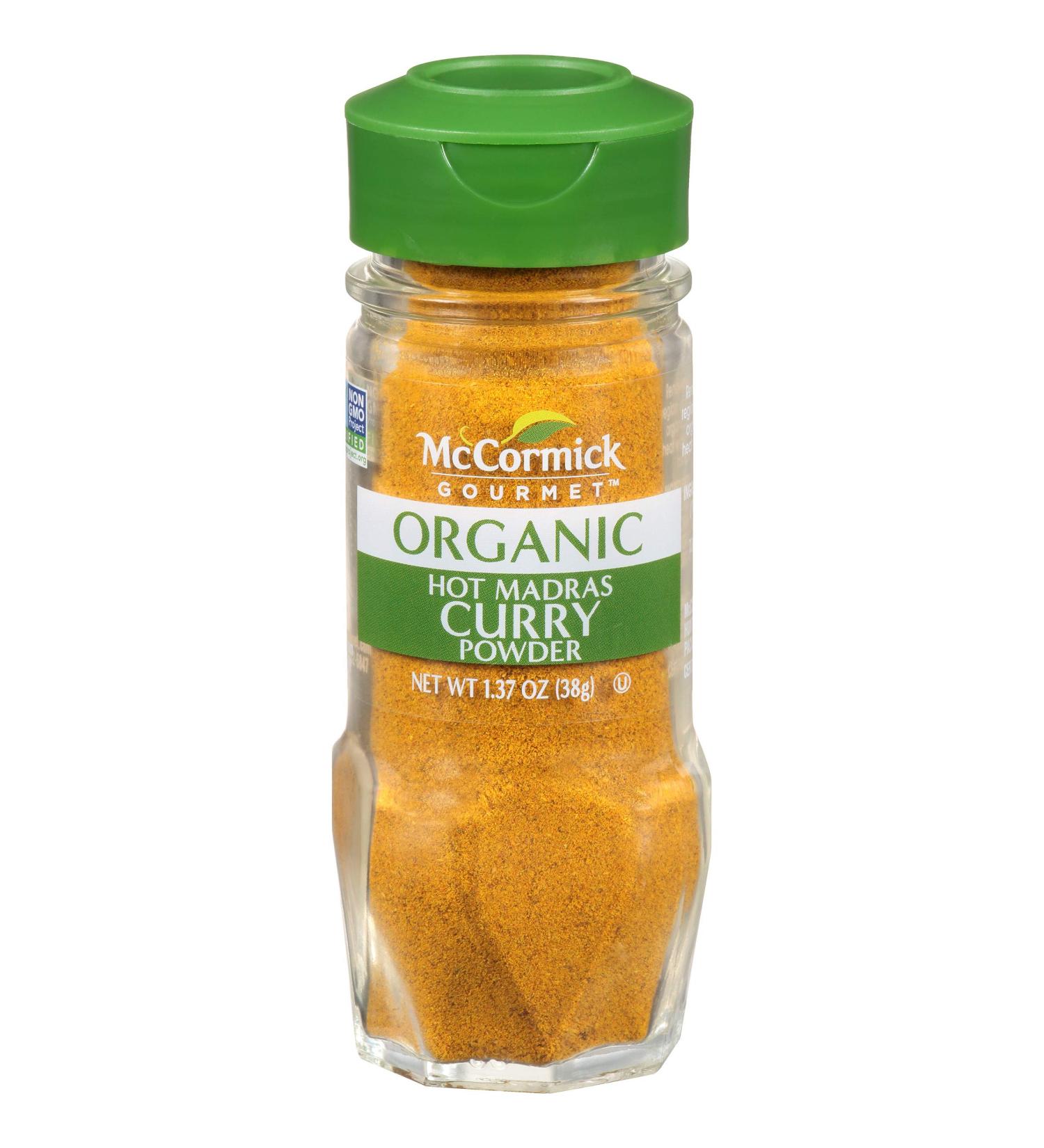 McCormick Gourmet Organic Hot Madras Curry Powder 1.37 oz - Authentic Indian Spice Blend - Buy Online on GoSupps.com