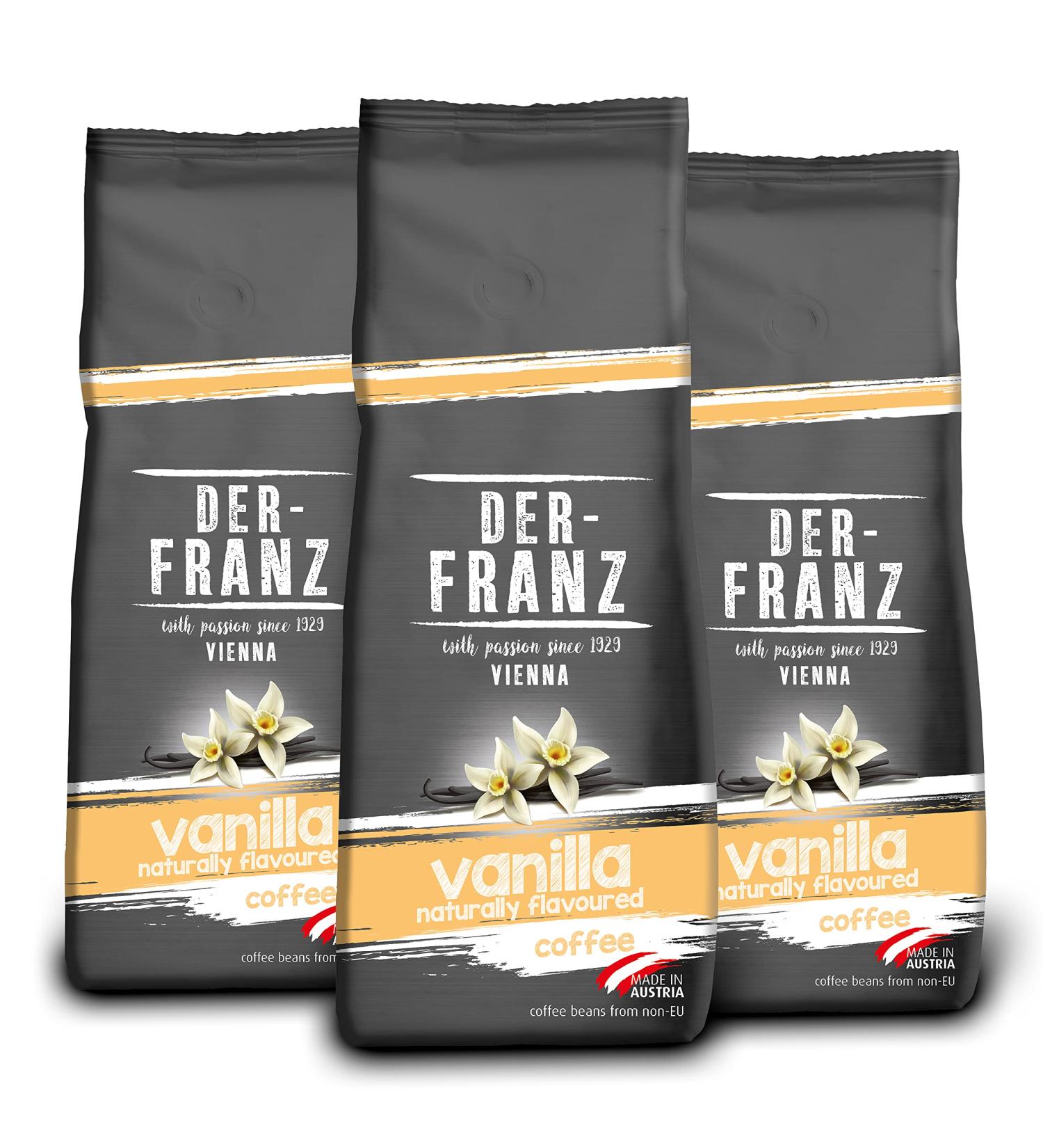 Buy Der-Franz Vanilla Flavored Coffee - 3 x 500g Arabica & Robusta Beans - International Shipping - Buy Online on GoSupps.com