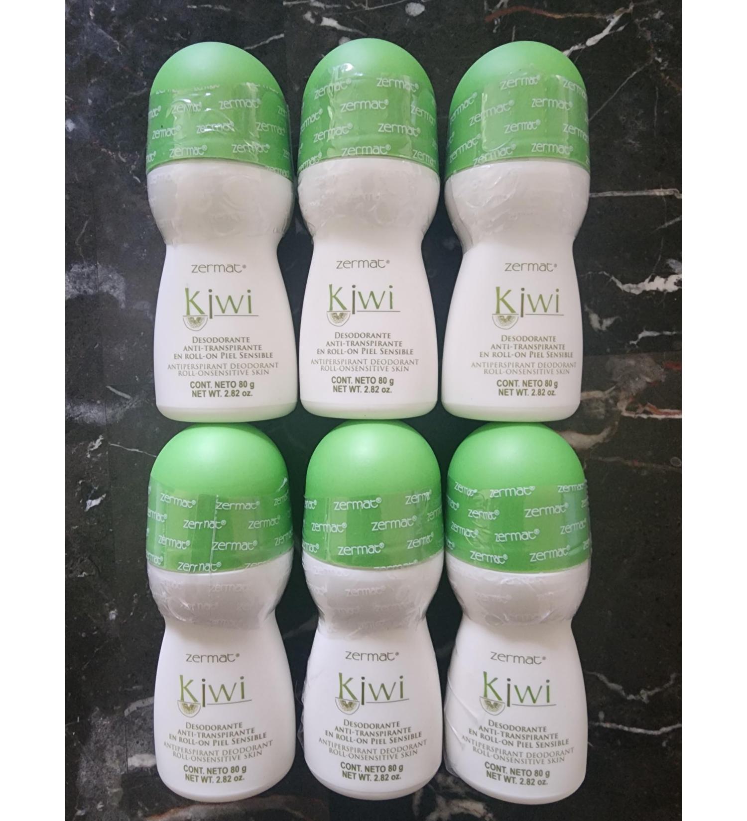 Desodorante kiwi piel sensible set 6