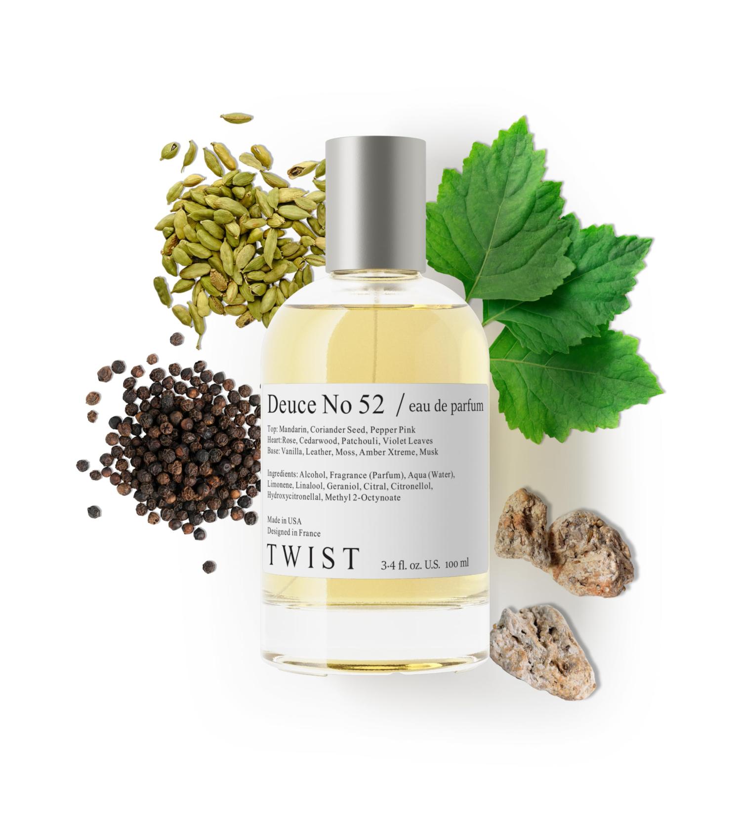 Twist - Deuce No. 52 - Eau De Parfum Inspired by Tuxedo Vest Long-Lasting Perfume for Women & Men Paraben Free Vegan Clean Ingredients Unisex Fragrance - Spray 100 ml | 3.4 fl. oz. Deuce No 52 - Inspired by Tux V. 3.4 Fl Oz (Pack of 1) - Buy Online on GoSupps.com