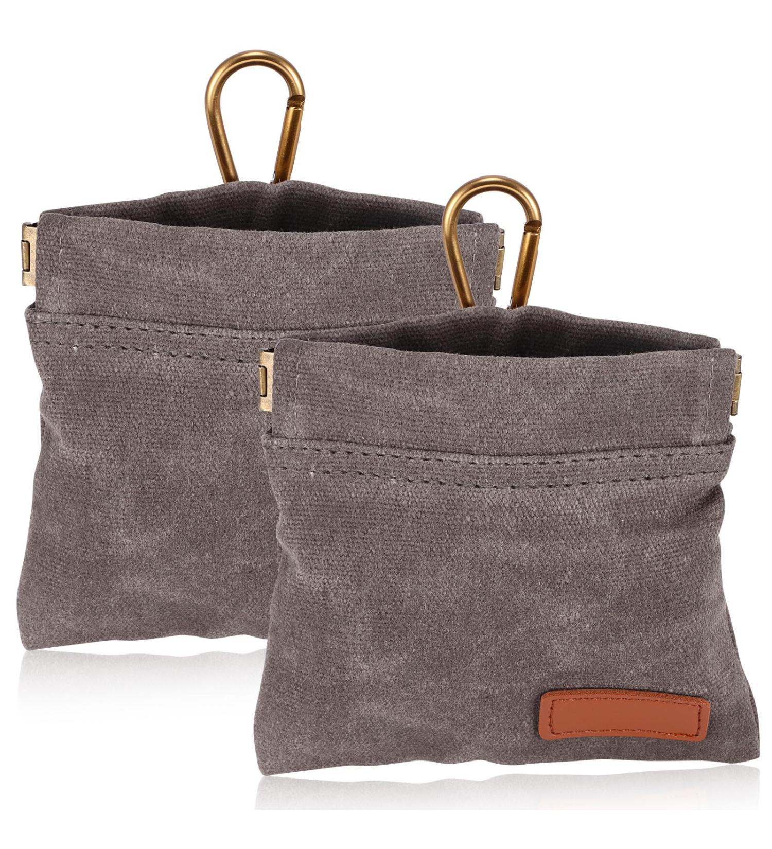 Buy Ouzhou 2-Piece Dog Treats & Training Bags | Free-Handed Feed Bag with Carabiner | Ideal for Walking & Training - Gray - Buy Online on GoSupps.com