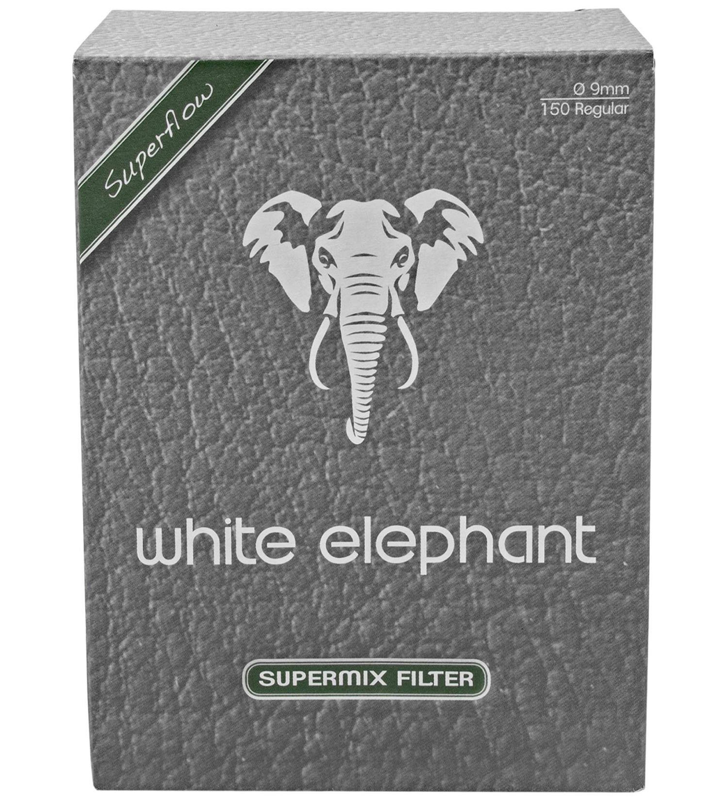 White Elephant 18589 Superflow Collection-9 mm activated carbon filters-150 pieces paper