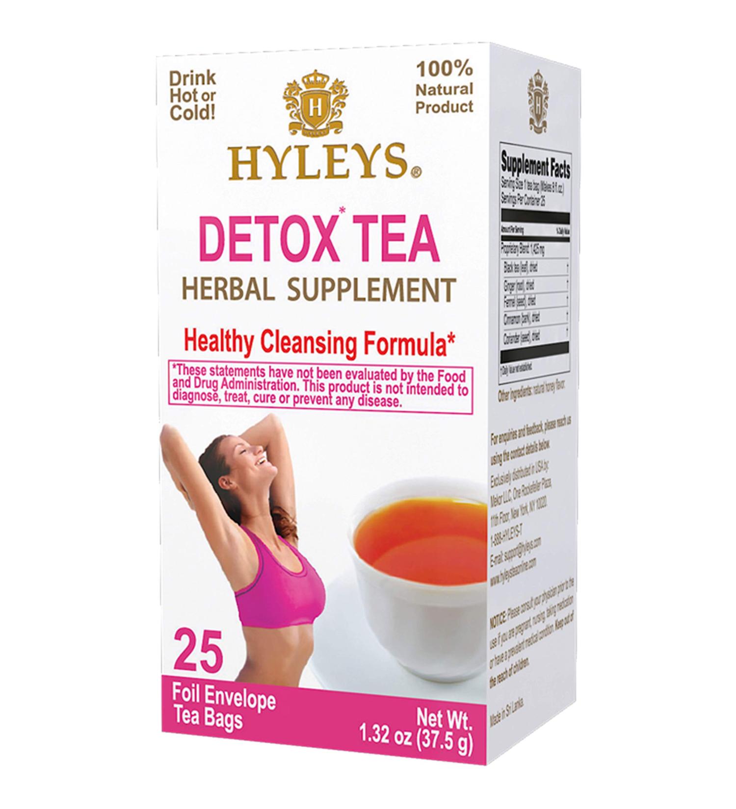 Buy Hyleys Tea Wellness Detox - 25 Bags (1.32 oz) for Effective Detoxification - Buy Online on GoSupps.com