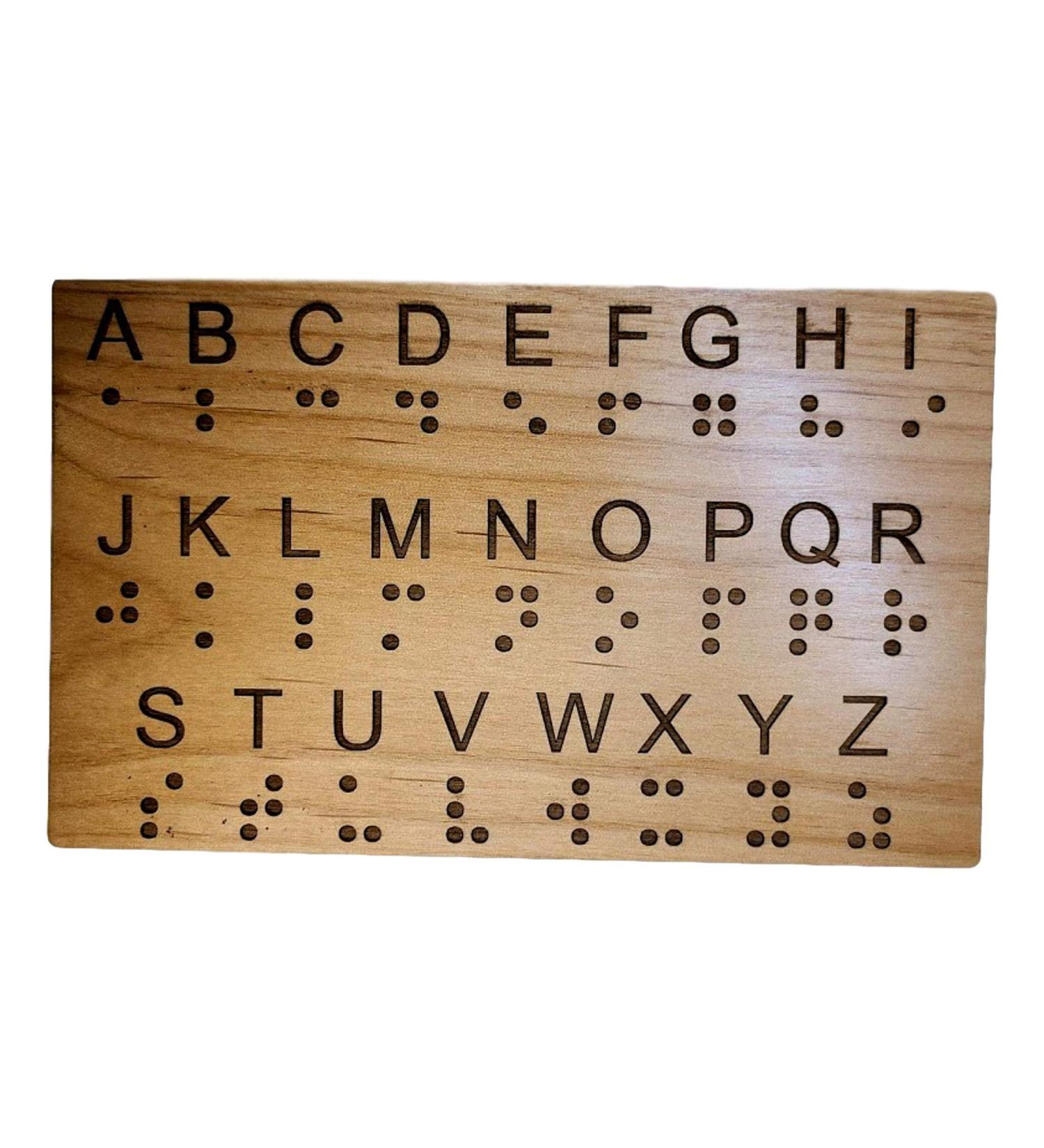 Braille Alphabet Board - Great for Teaching Braille to Sighted Individuals and Escape Rooms Games - Buy Online on GoSupps.com