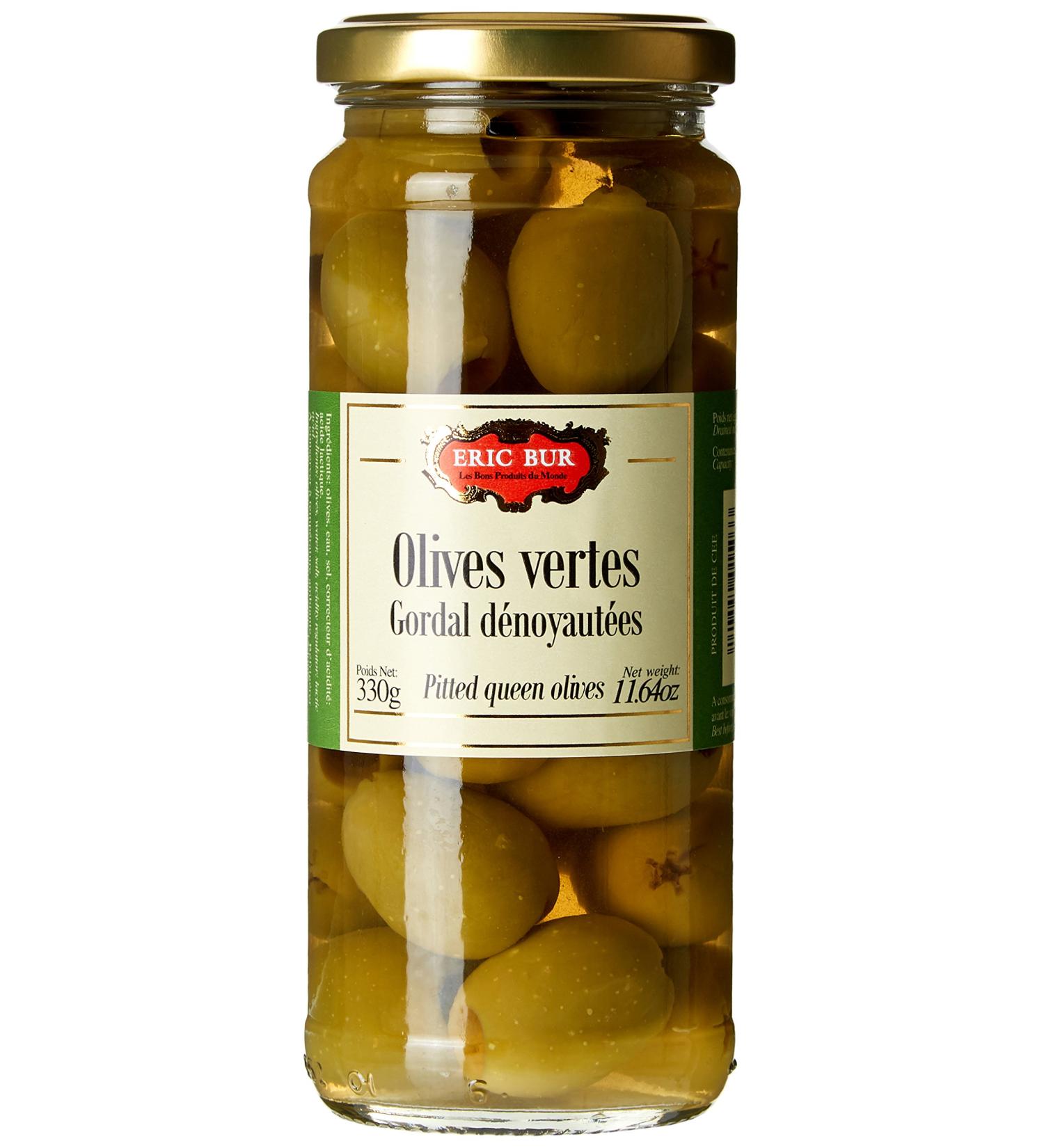 ERIC BUR Green Olives Gordal Pitted 330 g - Pack of 6 - Buy Online on GoSupps.com