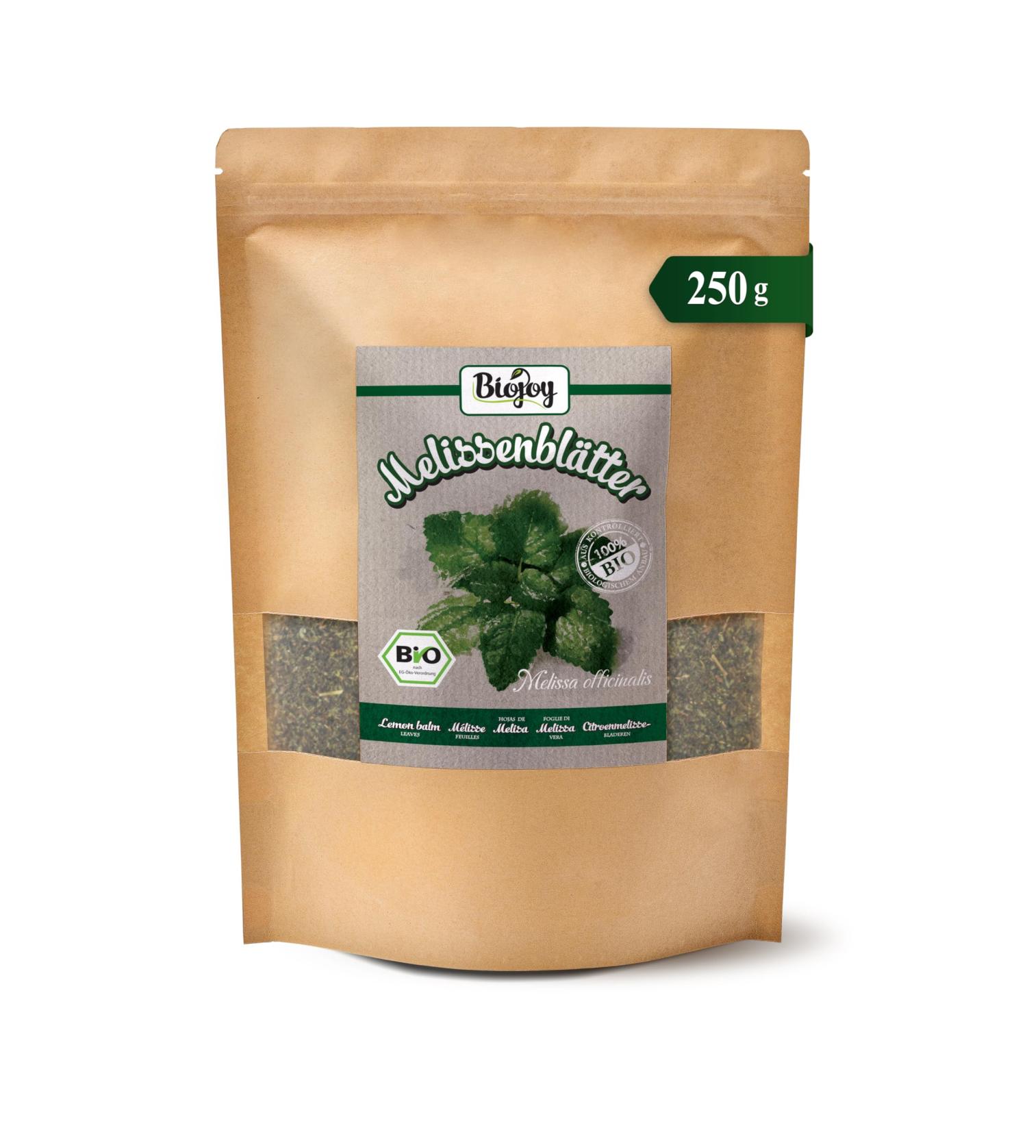  Biojoy Biojoy Organic Lemon Balm Leaves (250 g) dried and cut Lemon Balm Tea (Melissa officinalis) - Buy Online on GoSupps.com