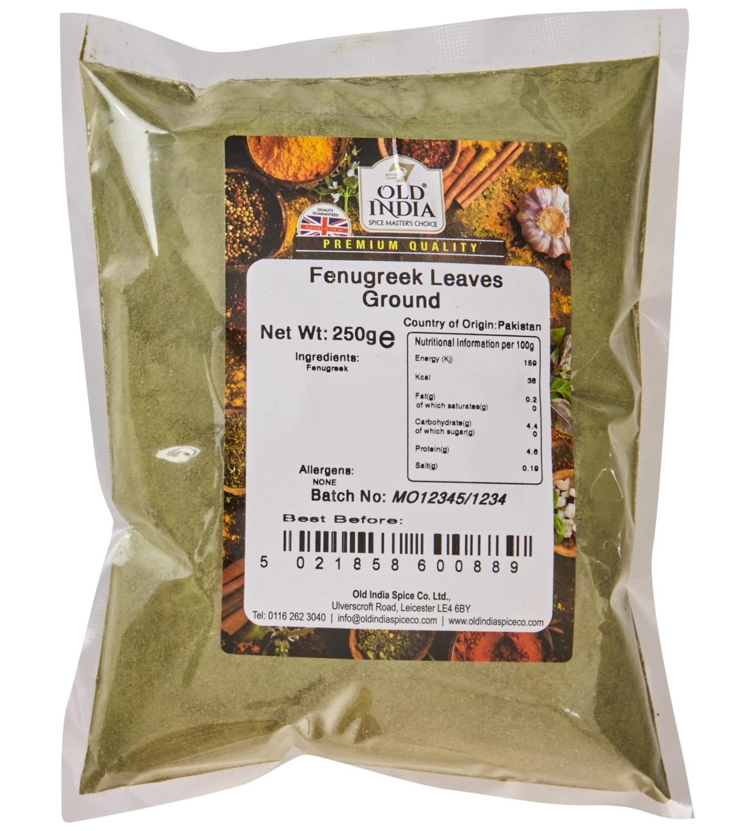 Old India Fenugreek Leaves Ground 250g - Premium Quality | Pack of 1 - Buy Online on GoSupps.com