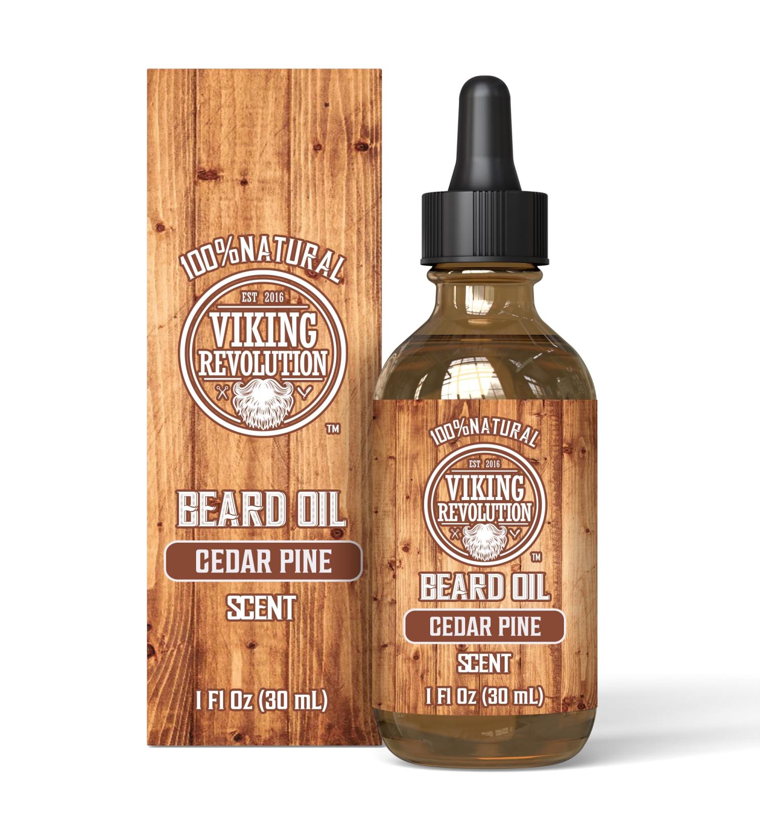 Viking Revolution - Huile barbe Huile de barbe enti rement naturelle pour homme aux huiles d'argan et de jojoba Adoucit lisse et renforce Cadeaux pour hommes C dre et pin 30 ml Bois de c dre et pin 30 ml (Lot de 1) - Buy Online on GoSupps.com