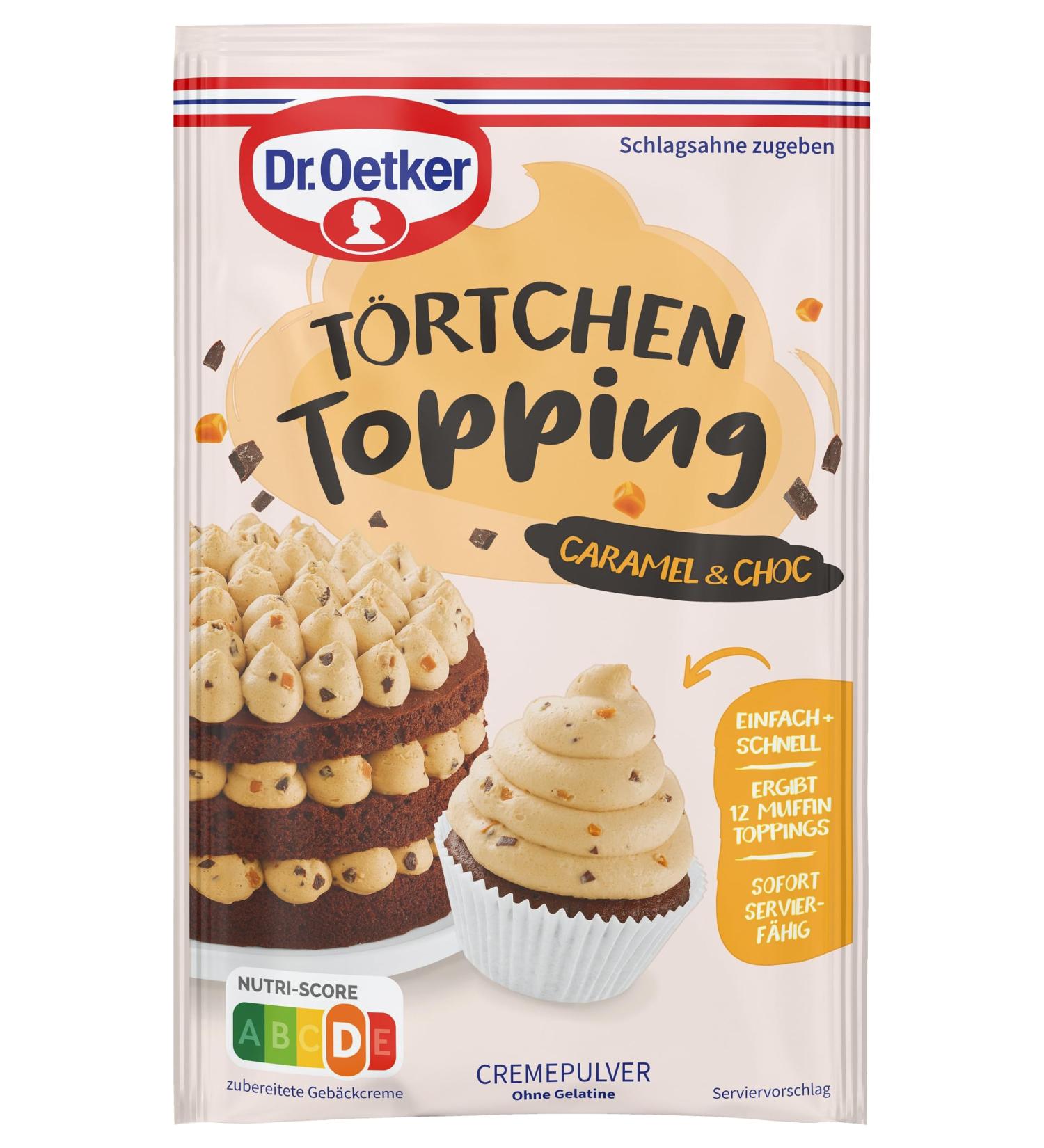 Buy Dr. Oetker Caramel & Chocolate Tartlet Topping - 83g | Premium International Shipping - Buy Online on GoSupps.com