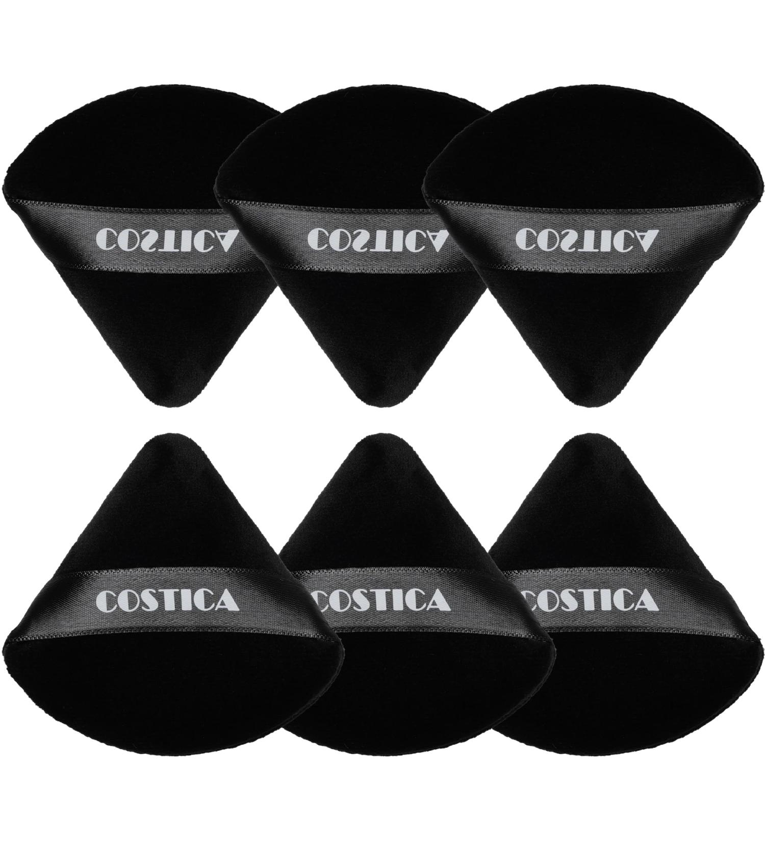 COSTICA 6 Pack Triangle Powder Puffs for Face Makeup | Contouring Loose & Cosmetic Foundation Applicators | Black Body Powder Tools - Buy Online on GoSupps.com