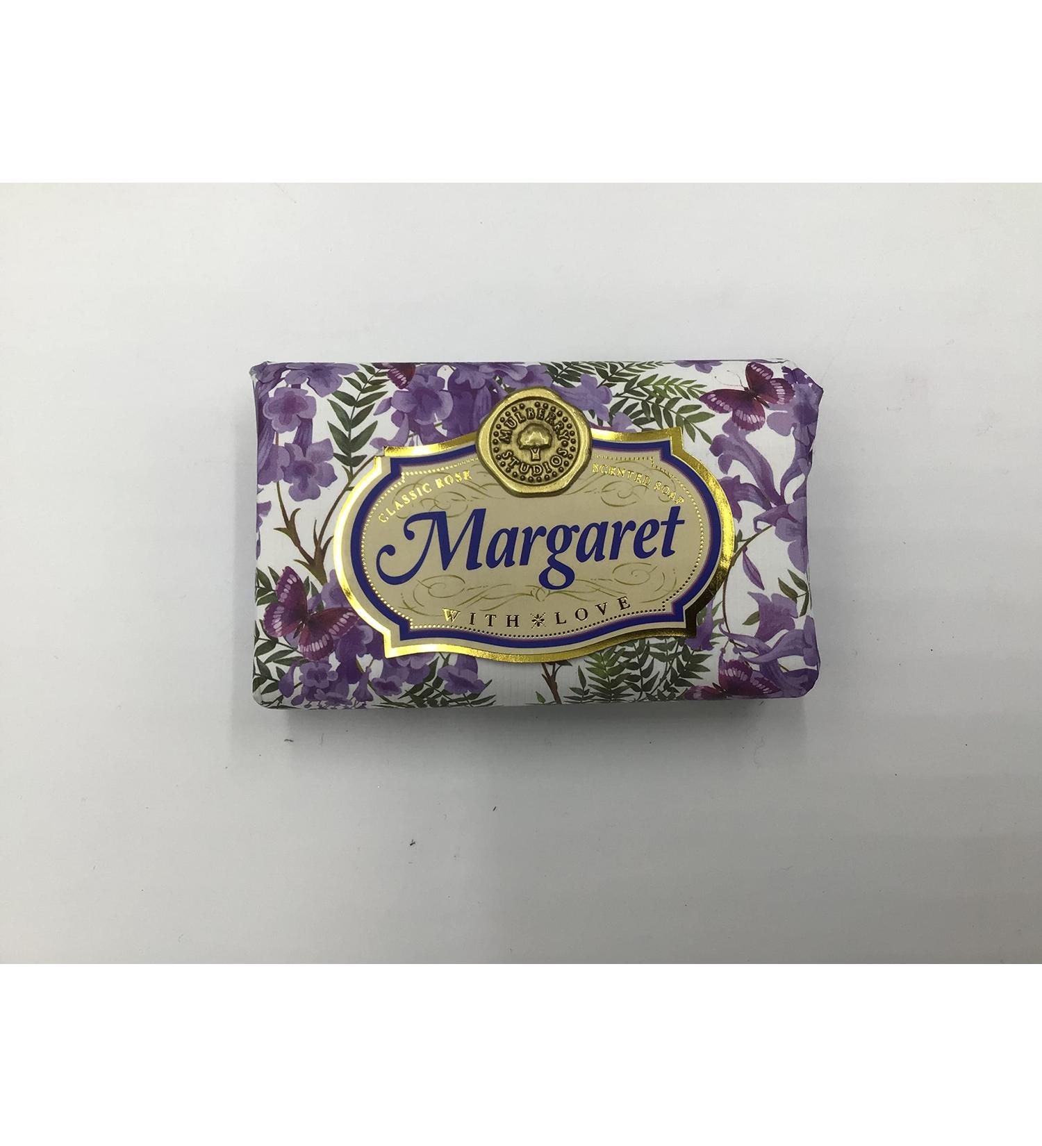 Margaret - Gift Soap Bar For Her Birthday Rose Scent Mum Grandmother Cleanser Lather Present Girl