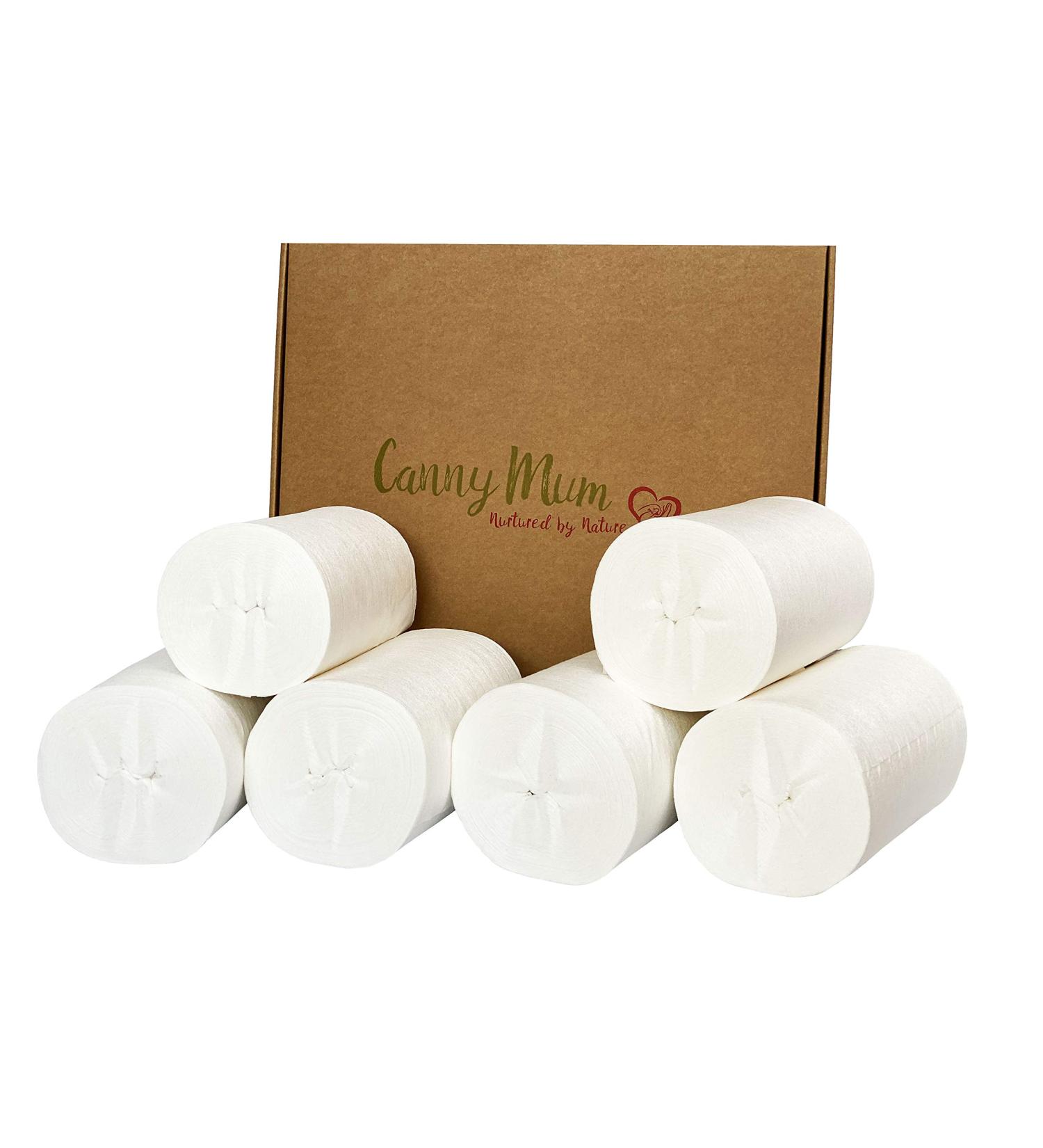 CannyMum Bamboo Nappy Liners & Dry Wipes 1200 Sheets | Chemical-Free, Biodegradable, Compostable, Plastic-Free - Buy Online on GoSupps.com