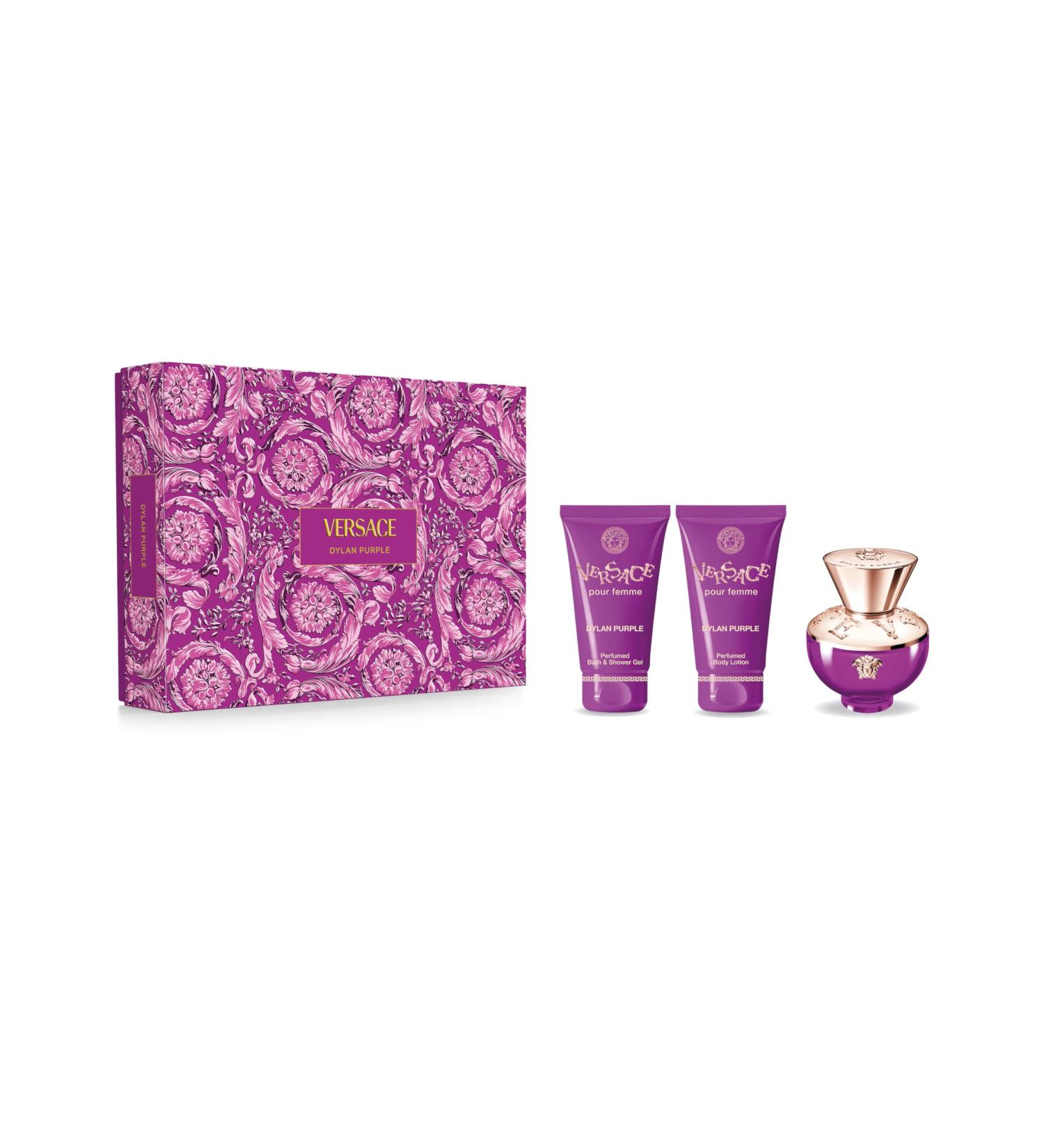 Versace Dylan Purple for Women - 3 Pc Gift Set 1.7oz EDP Spray 1.7oz Body Lotion 1.7oz Shower Gel