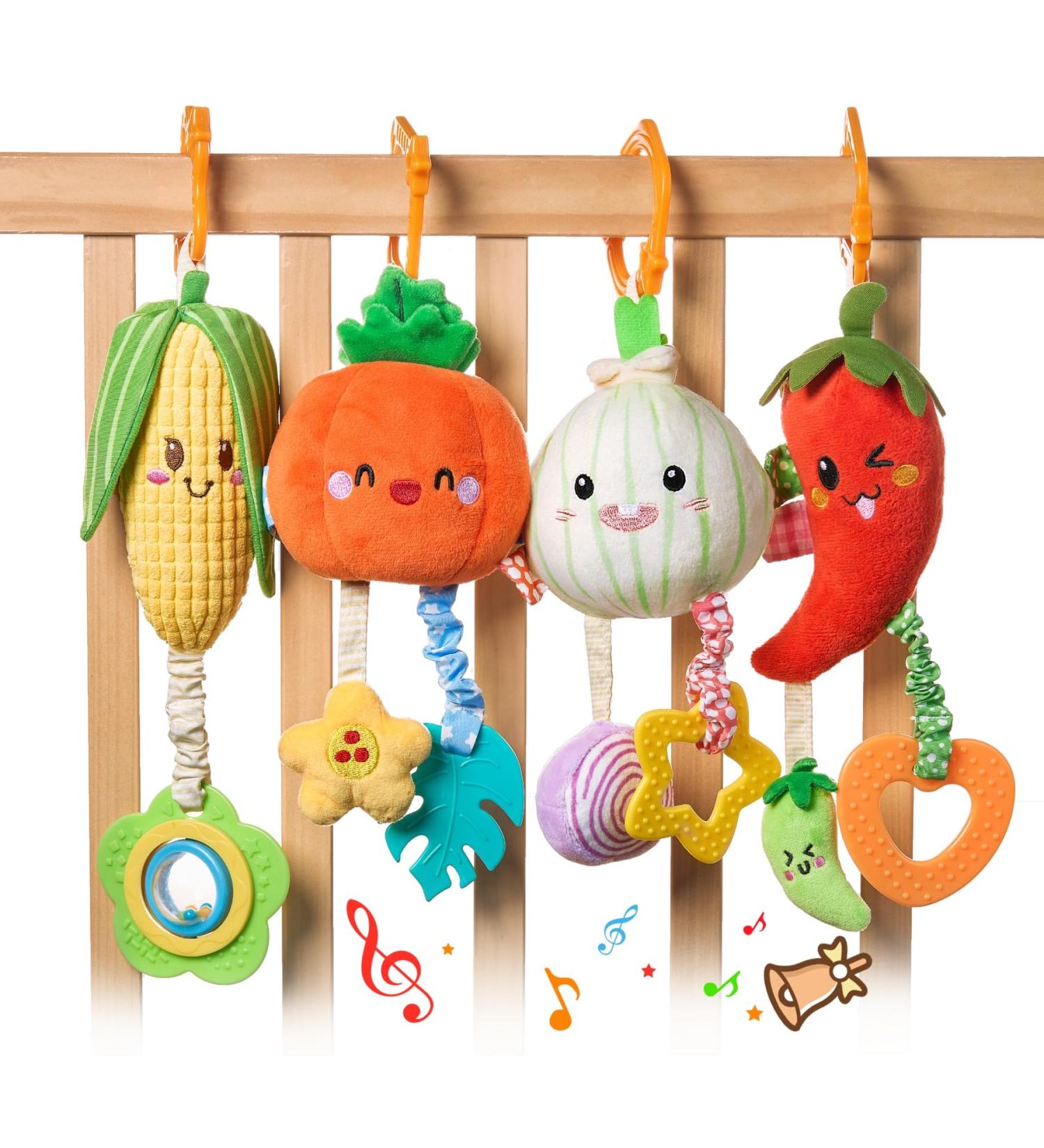 Tumama Kids Baby Toys Rattle | 0-12 Months | Clip-On Strollers | Sensory Toys for Newborn Boys & Girls - Buy Online on GoSupps.com
