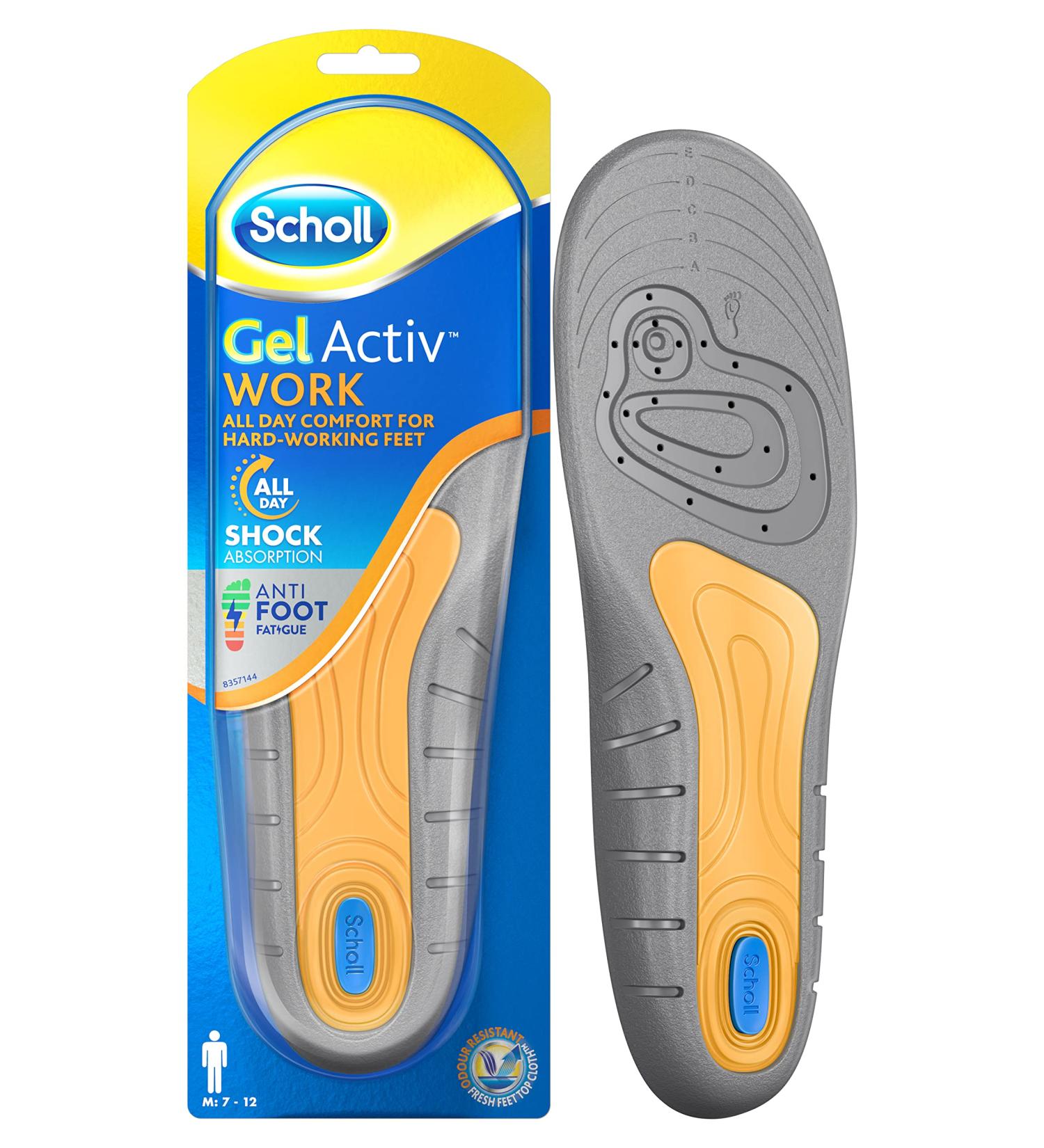 Scholl Gel Active Men's Work Insoles - Ultimate Comfort and Support - Buy Online on GoSupps.com