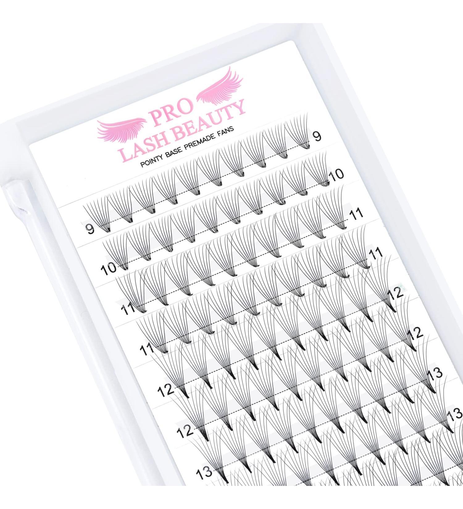8D-C-0.07 Pre Made Fan Eyelash Extensions | Pointy Base Russian Volume Lashes 8-15 Mix | C D Curl | 0.05 0.07 0.10 Lash Extensions - Buy Online on GoSupps.com