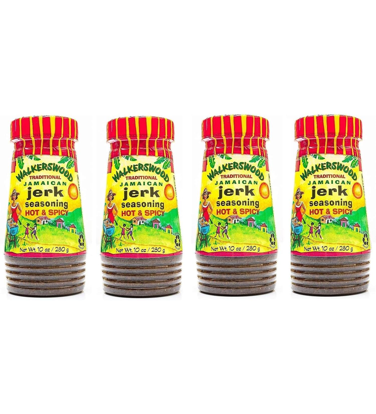 Walkerswood Jamaican Jerk Seasoning Hot & Spicy 280g (Pack of 4) in a Premier Life Store Box - Buy Online on GoSupps.com
