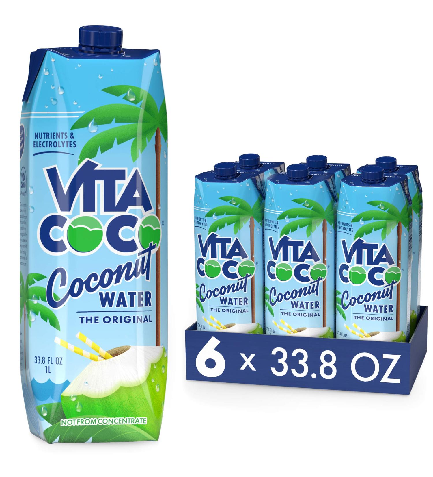 Vita Coco Original Coconut Water 202.8 Fl Oz (Pack of 6) - Buy Online on GoSupps.com