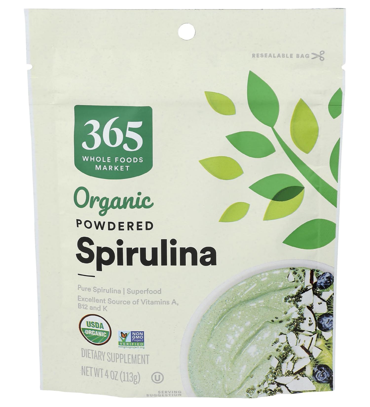365 by Whole Foods Market Organic Spirulina Superfood Powder 4 Ounce 4 Ounce (Pack of 1) - Buy Online on GoSupps.com