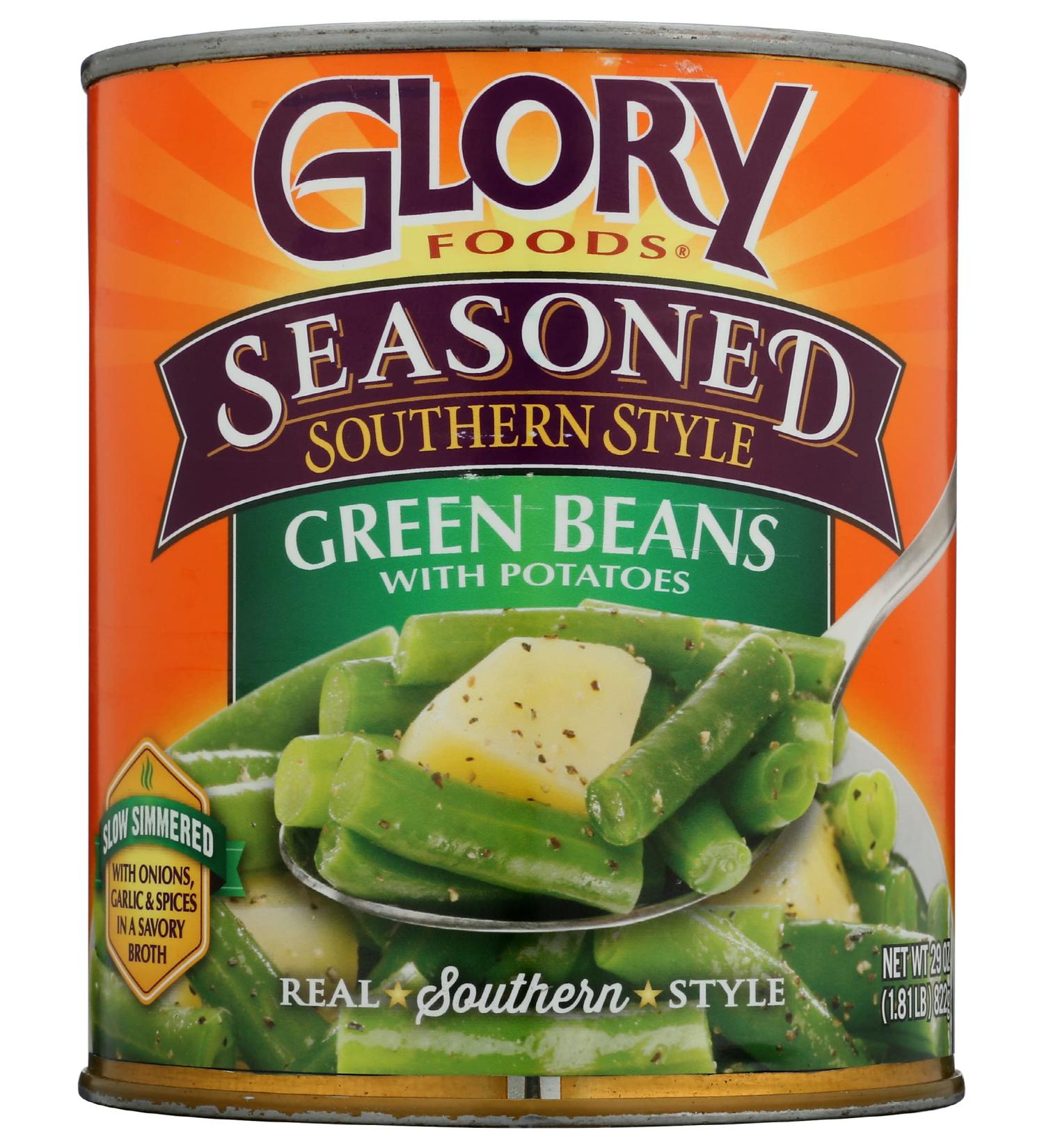 Glory Foods Seasoned Bean String & Potatoes  27 oz - Buy Online on GoSupps.com