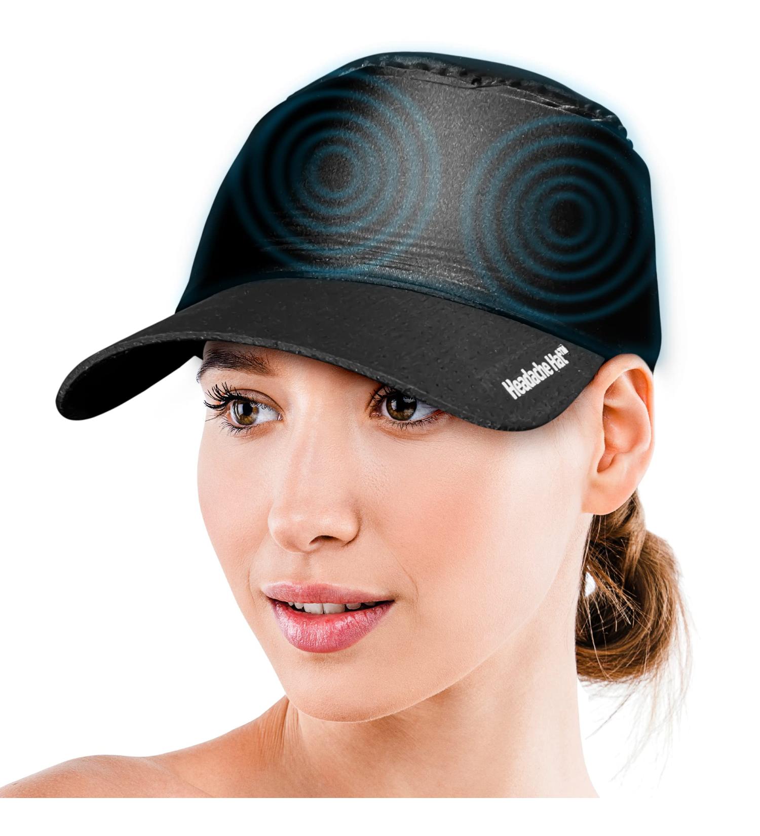 Headache Hat Baseball Gel Cap - Original Migraine Relief, Stylish, Discrete & Adjustable for Quick Trips - Reduces Glare - Buy Online on GoSupps.com