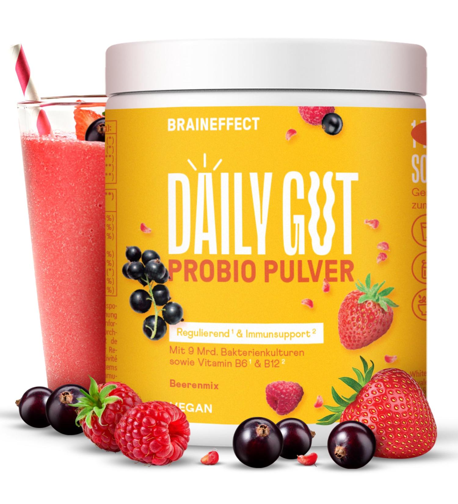 Braineffect Daily Good - Fruity Beverage Powder for Hunger Control & Gut Health | Vitamin B6 & B12 - Buy Online on GoSupps.com