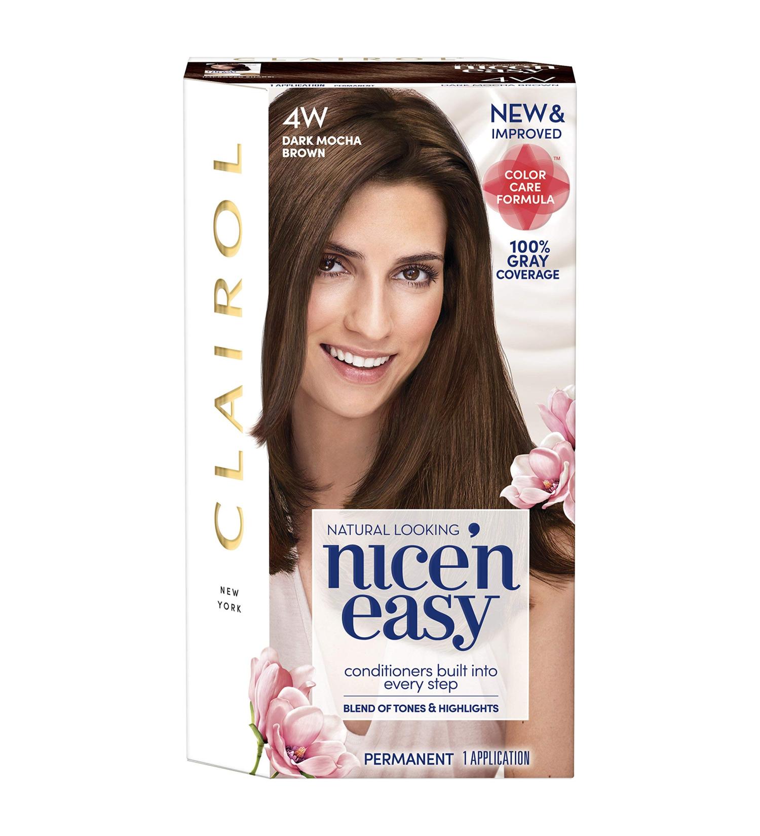Clairol Nice N Easy 4W Natural Dark Mocha Brown Hair Color Kit - Shop Internationally - Buy Online on GoSupps.com