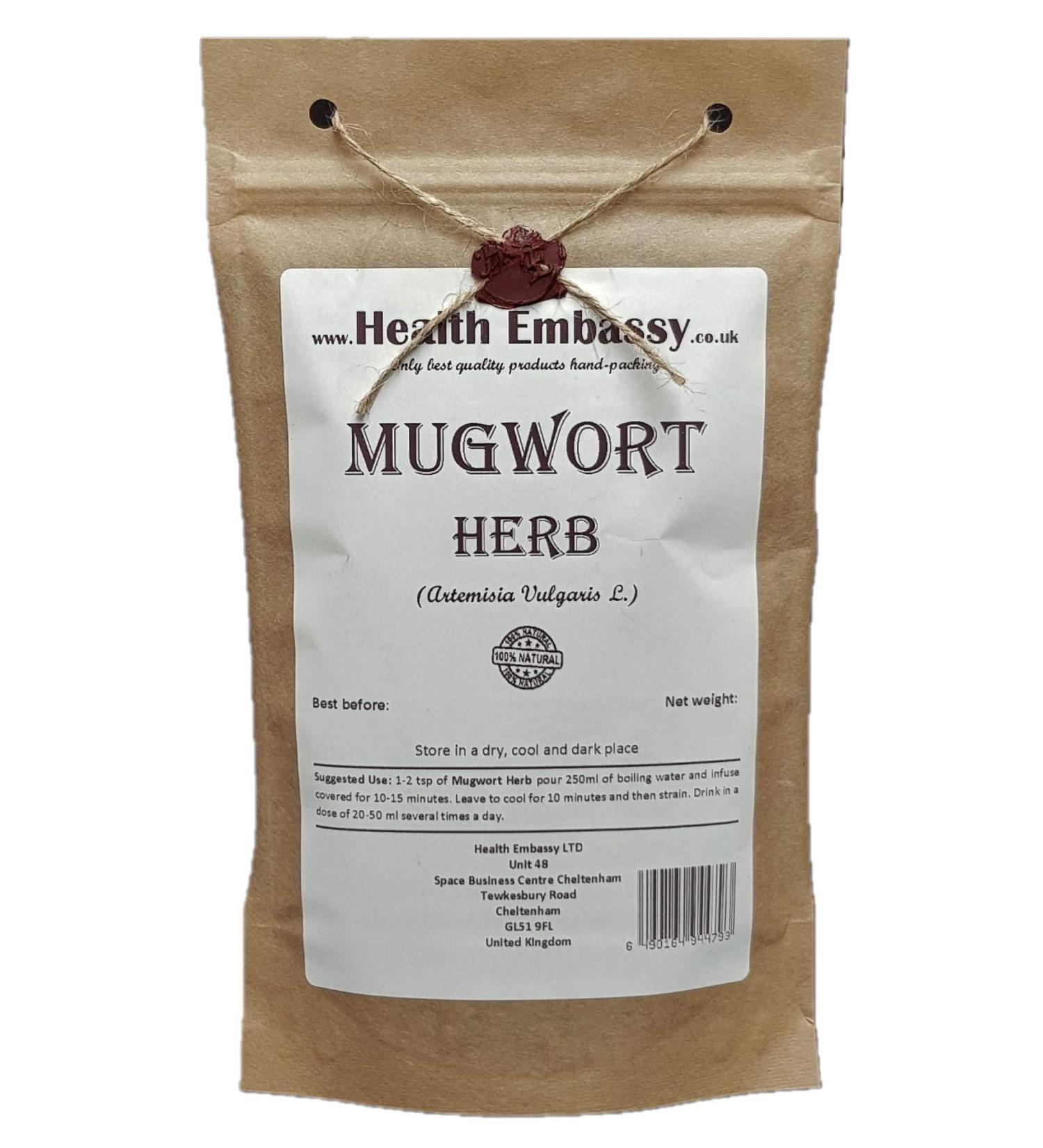 Health Embassy Mugwort Herb Tea | Armoise Commune Herbe Tisane | Artemisia Vulgaris L | Loose Herbal Tea (50g) - Buy Online on GoSupps.com