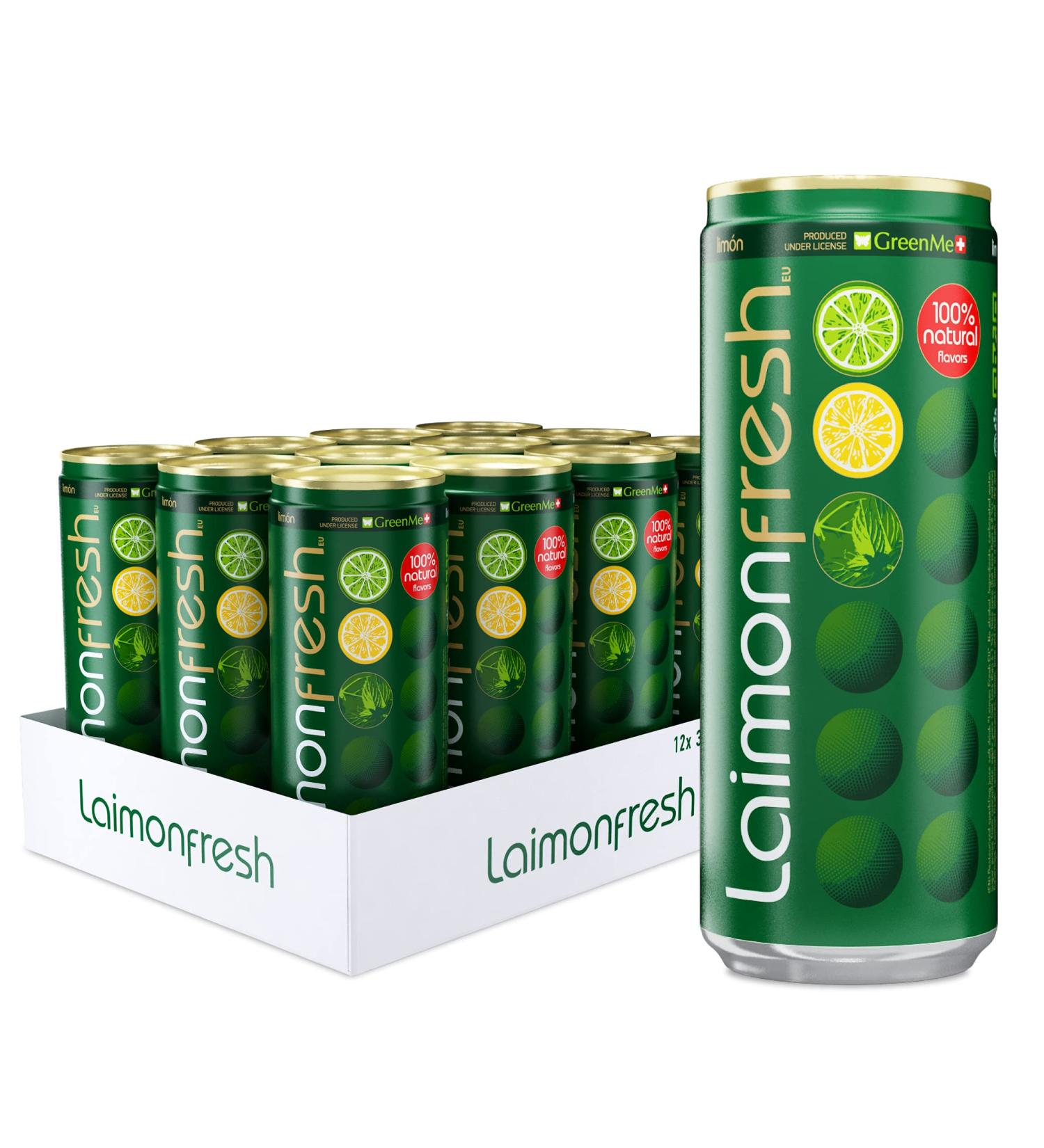  Laimon Fresh Laimon Fresh Sparkling Lemon Lime & Mint Drink 330ml Cans Pack of 12 - Buy Online on GoSupps.com