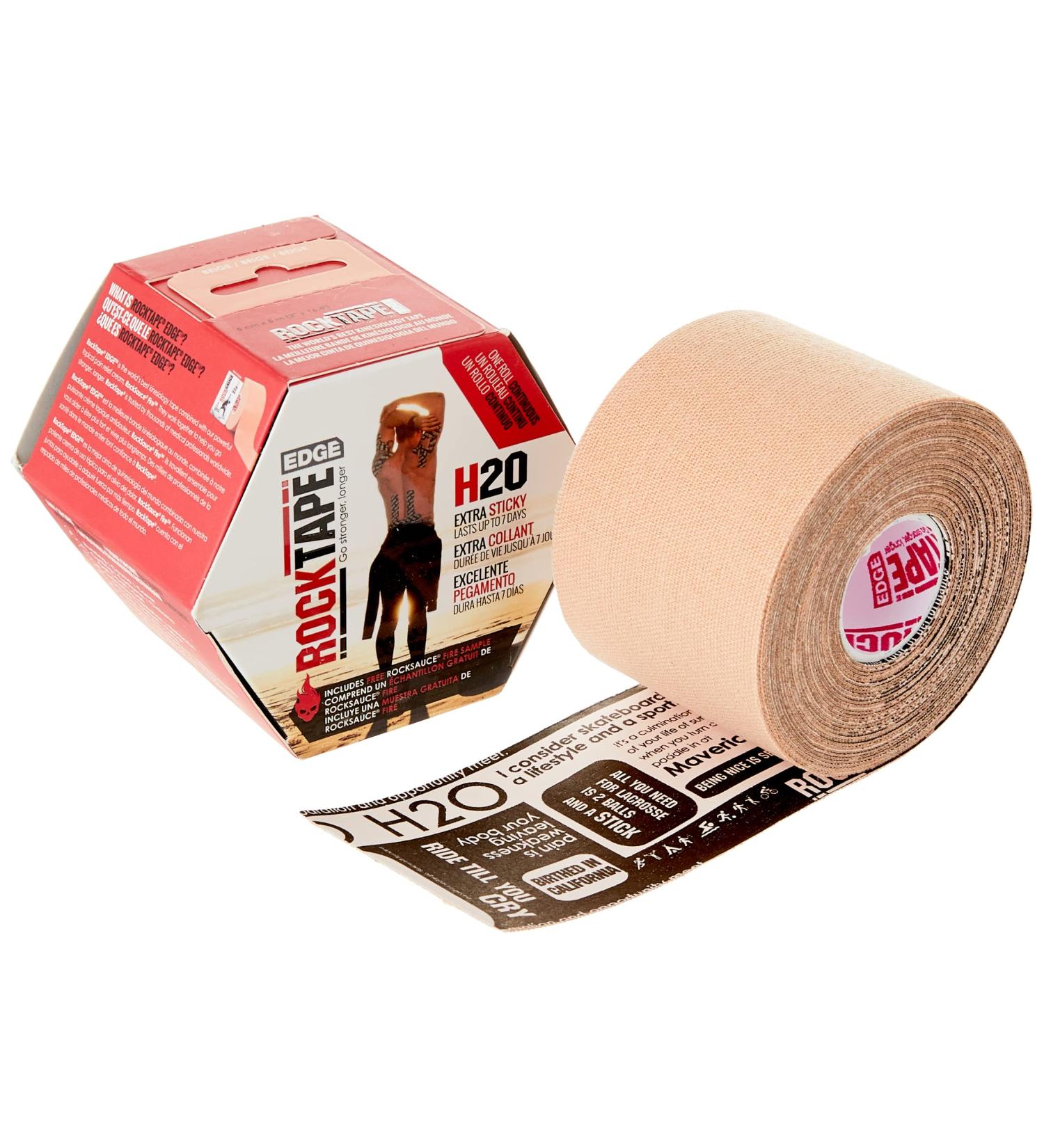 H2O Edge Highly Water-Resistant Kinesiology Tape | Beige with Travel Case - Buy Online on GoSupps.com