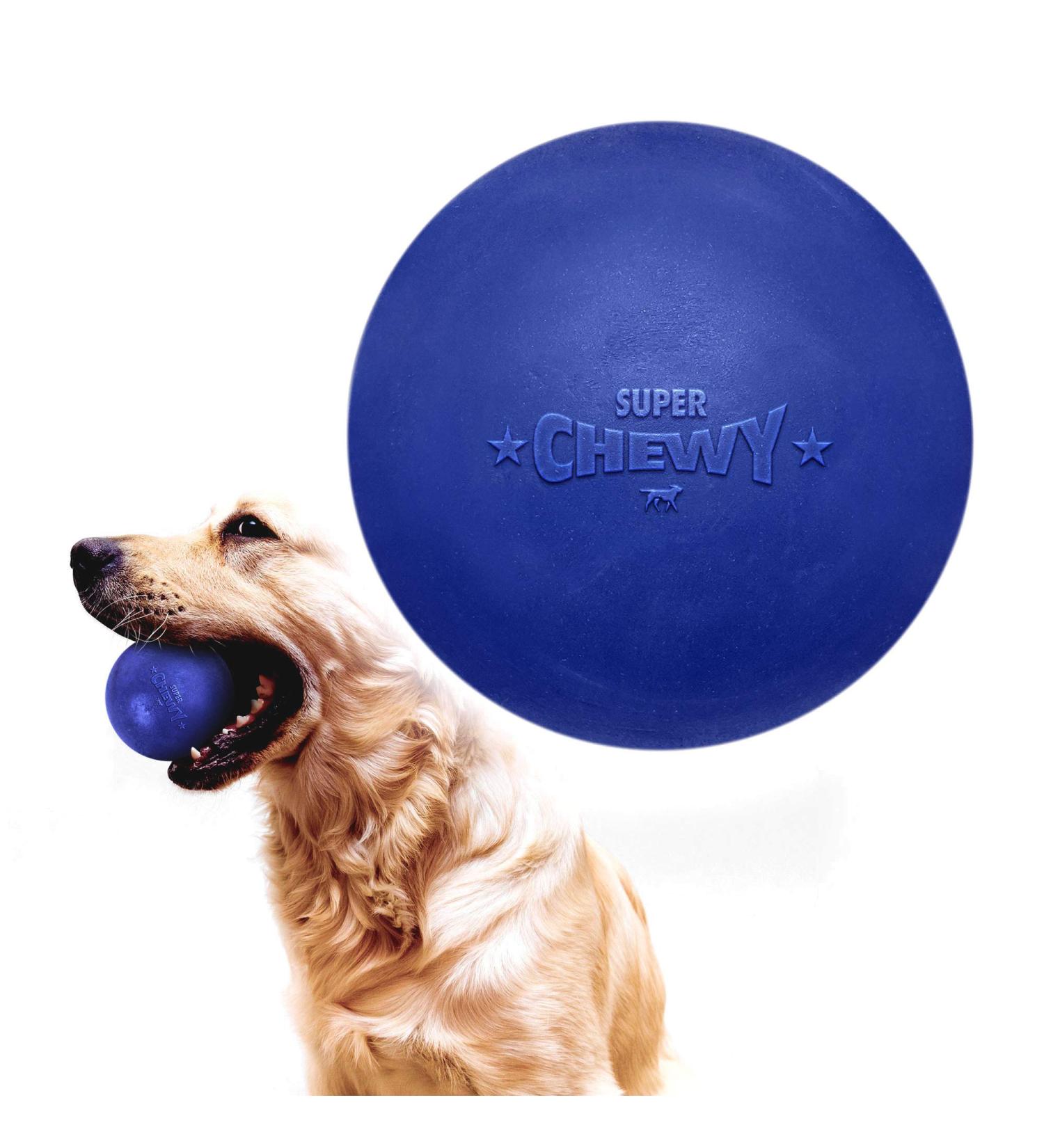 Tuff Pupper SuperChewy Robust Dog Ball Toy - Durable Natural Rubber | Replacement Guarantee | Large 7.5 cm - Perfect for Aggressive Chewers - Buy Online on GoSupps.com